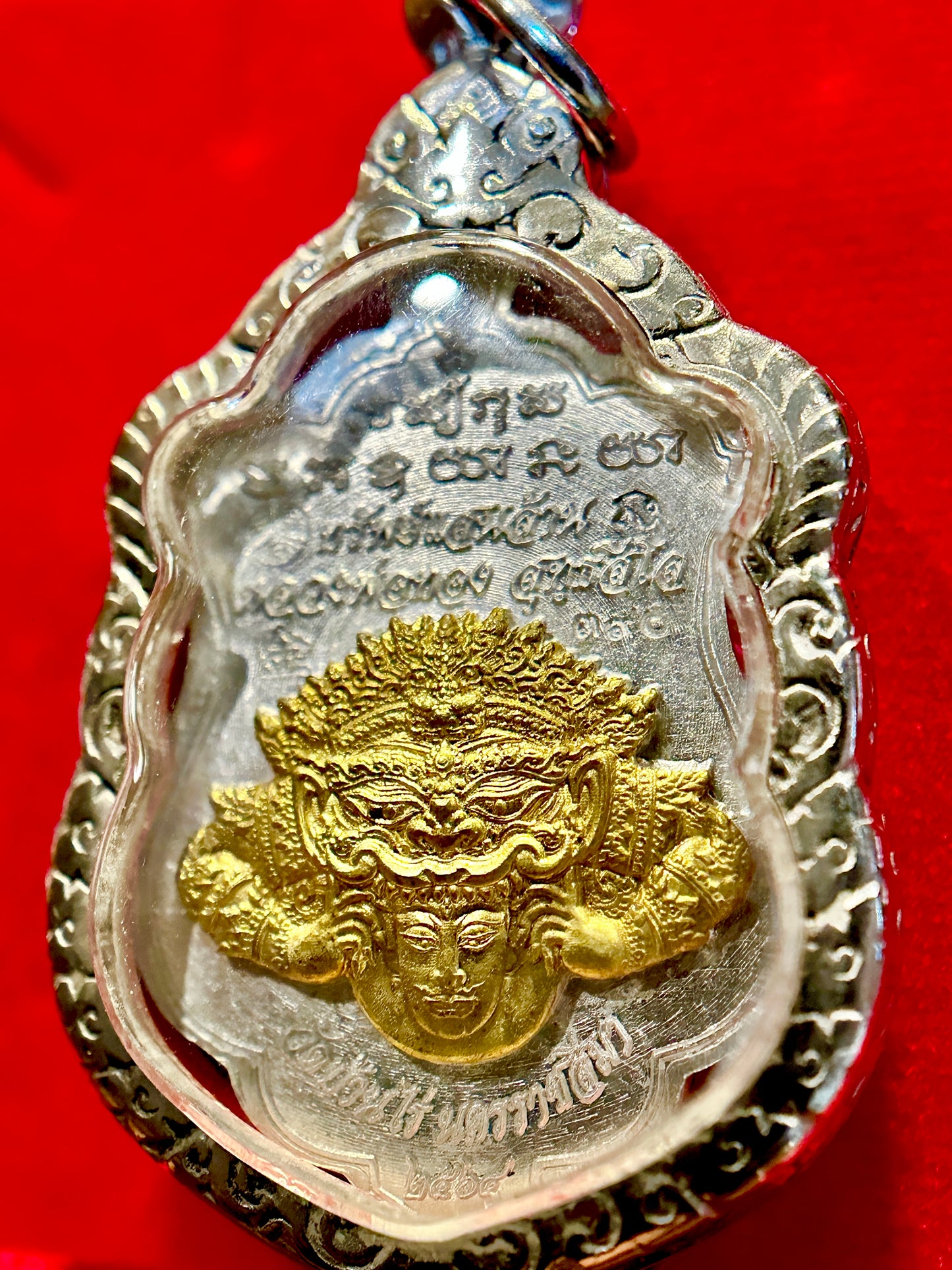 Tao Wessuwan & Rahu Silver-Gold Guardian Amulet