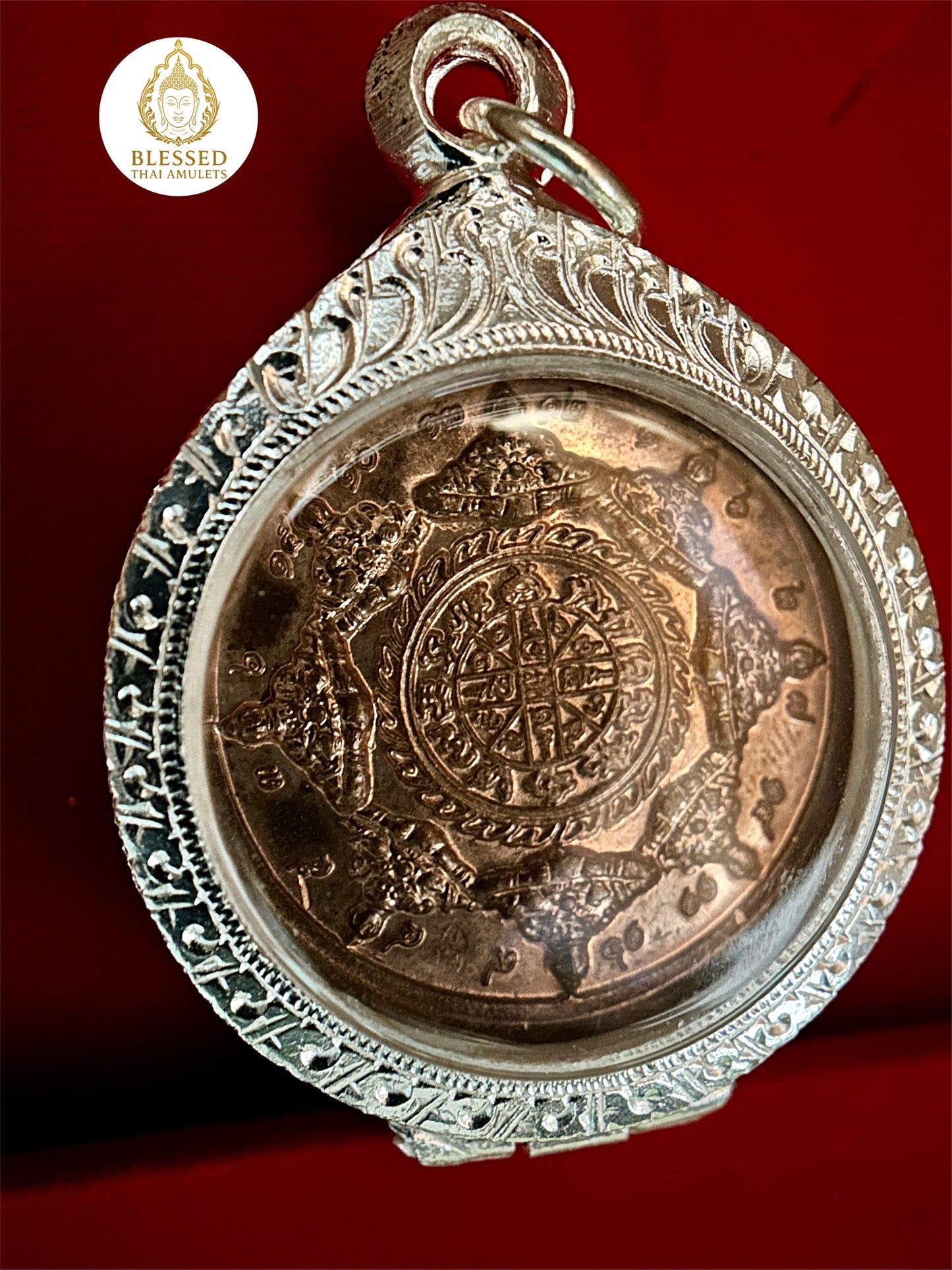 Naga-Protected Bodhisattva Amulet (Dark Bronze)