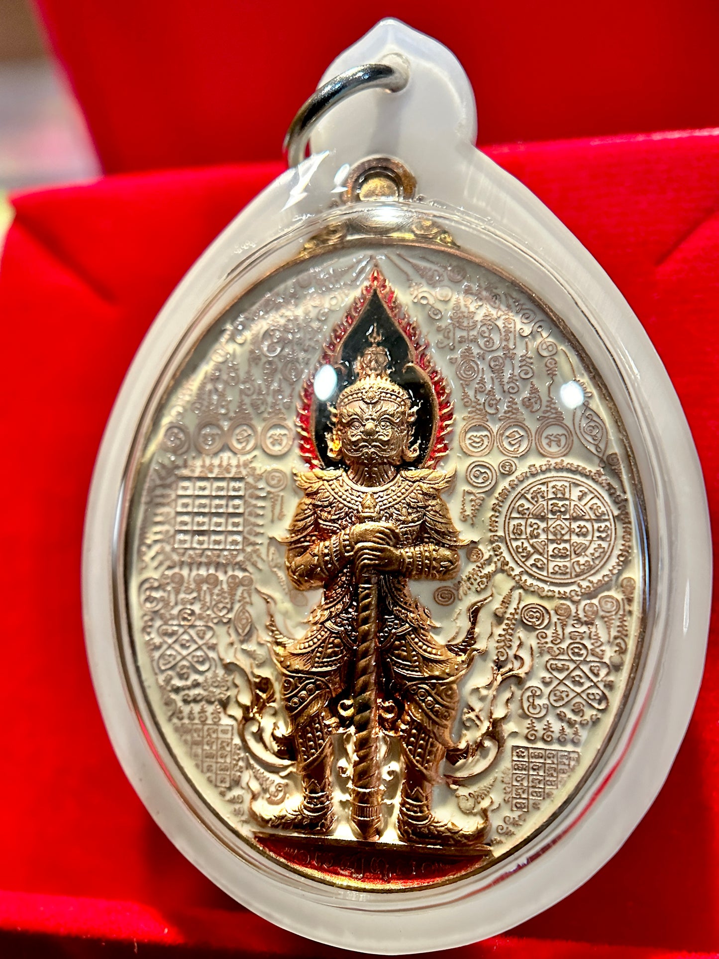 Tao Wessuwan Double-Sided Amulet (White/Bronze Edition)