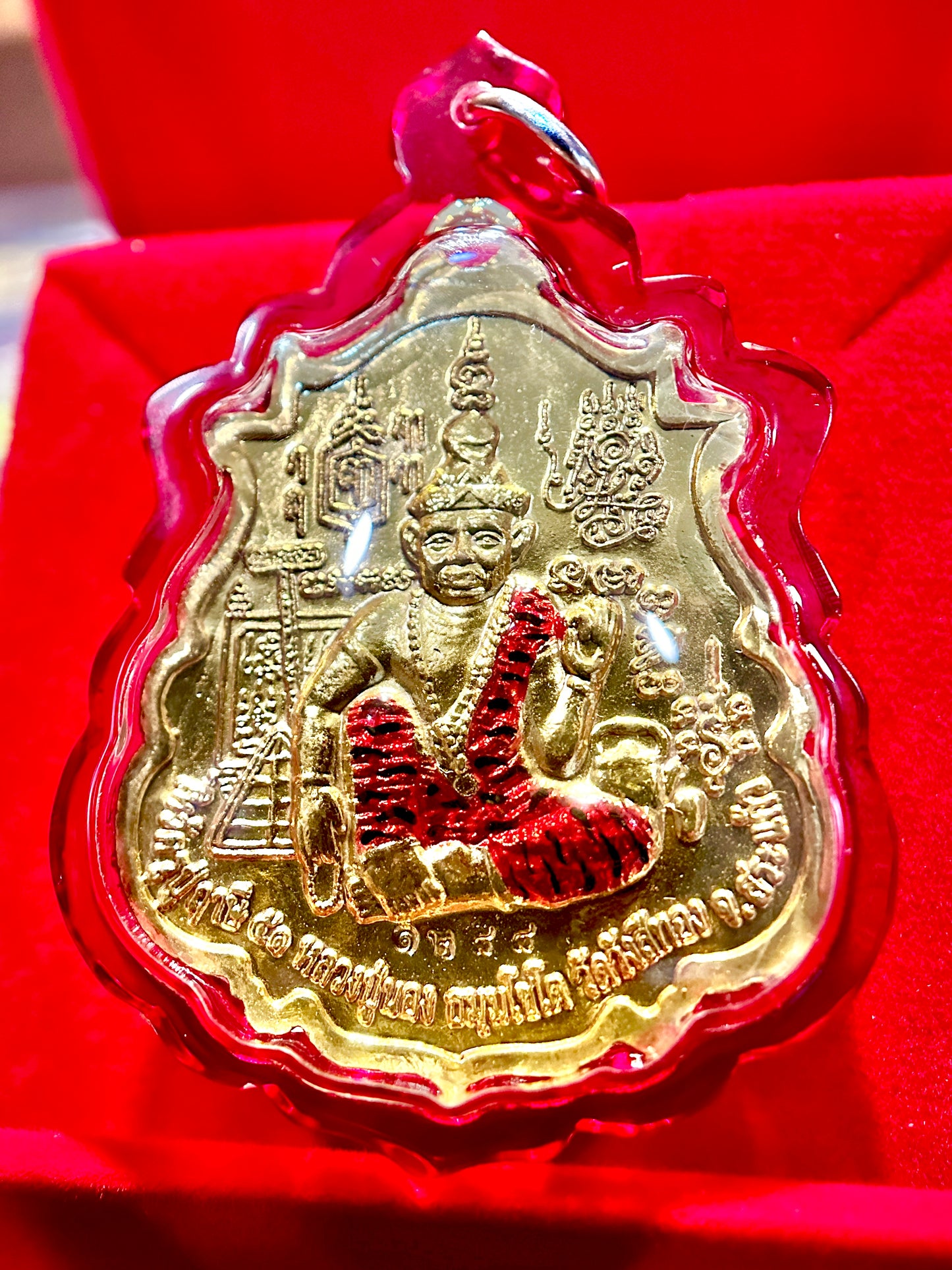 Vishnu & Garuda with Nagas (Red/Gold)