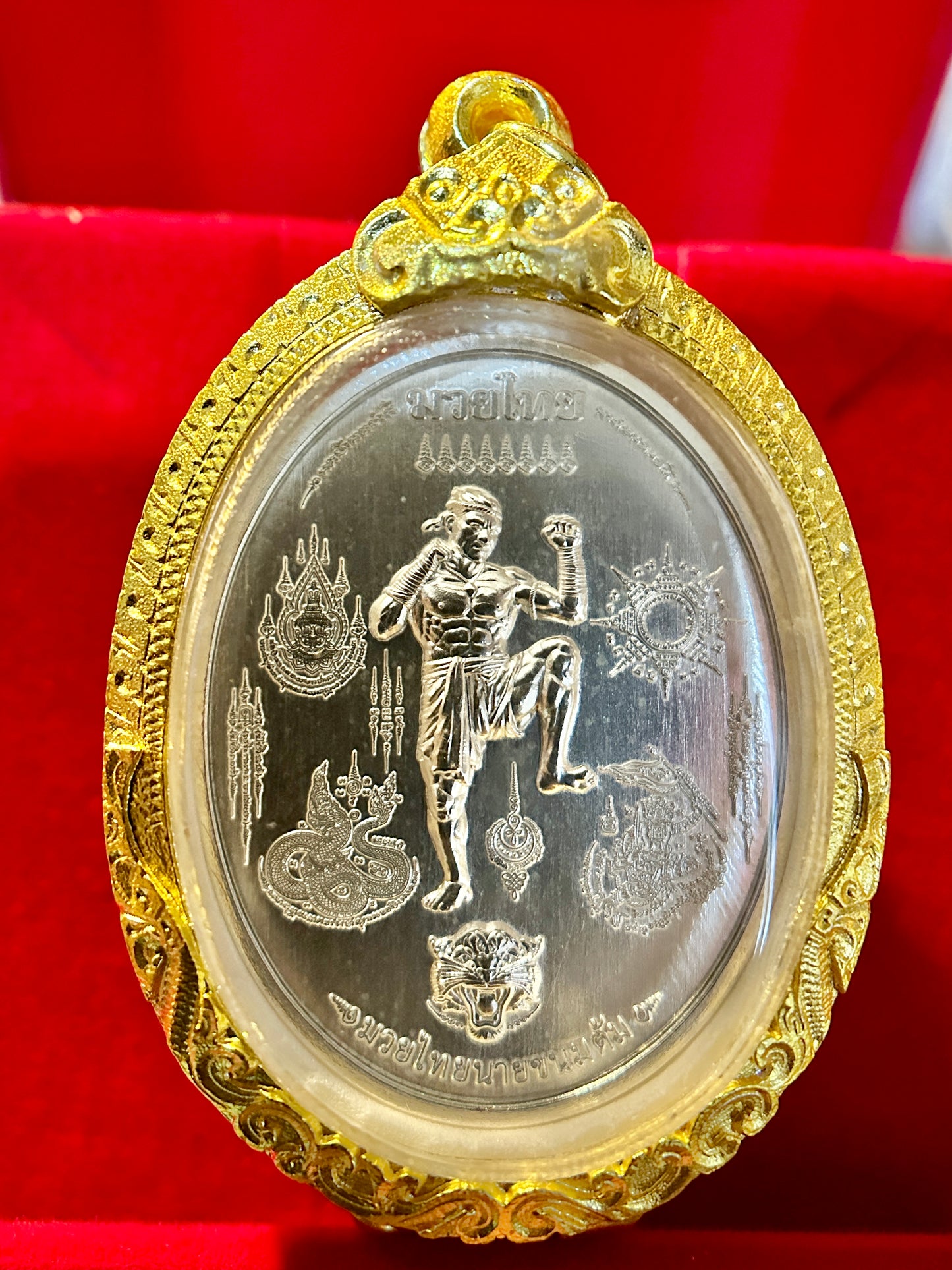 Nai Khanom Tom Signature Amulet (SILVER) – Gold Case