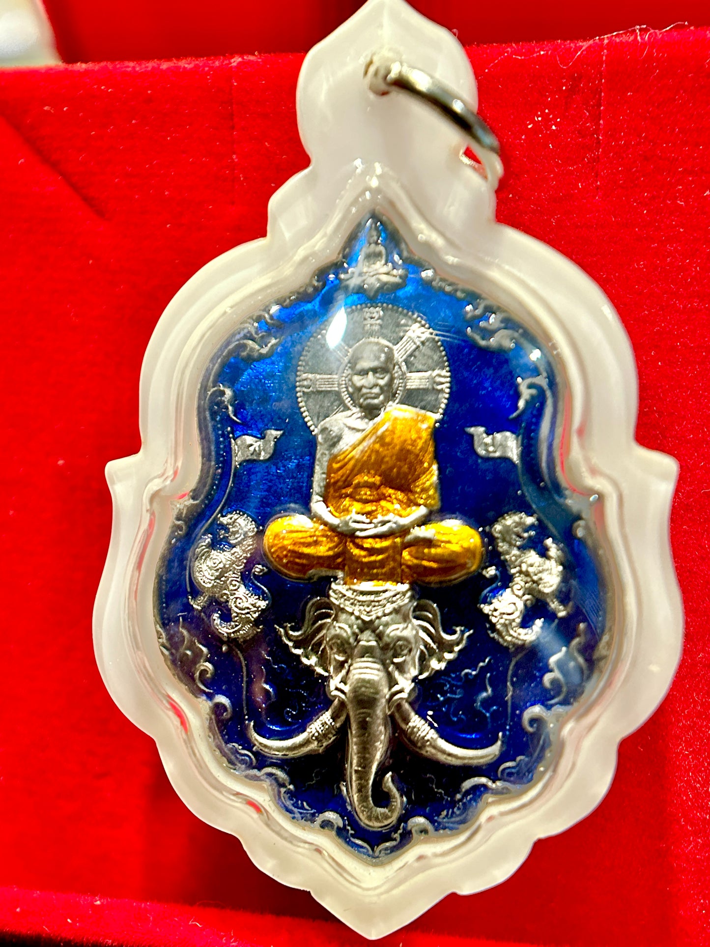Luang Phor Phat Riding Erawan (Blue & Silver Edition – White Case)