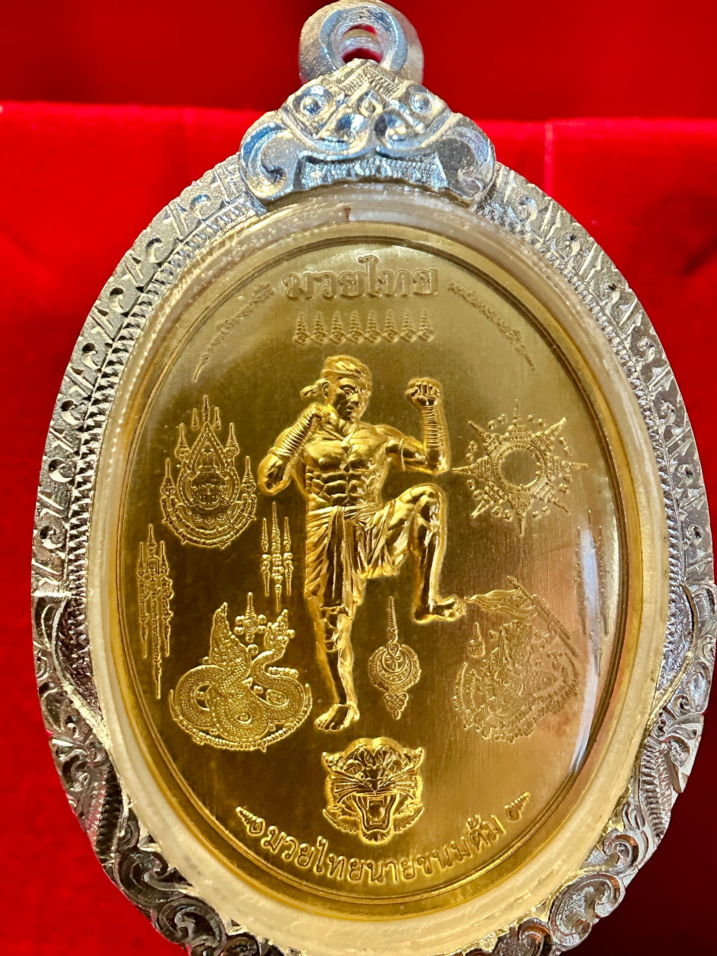 Nai Khanom Tom Signature Amulet (GOLD) – Silver Case