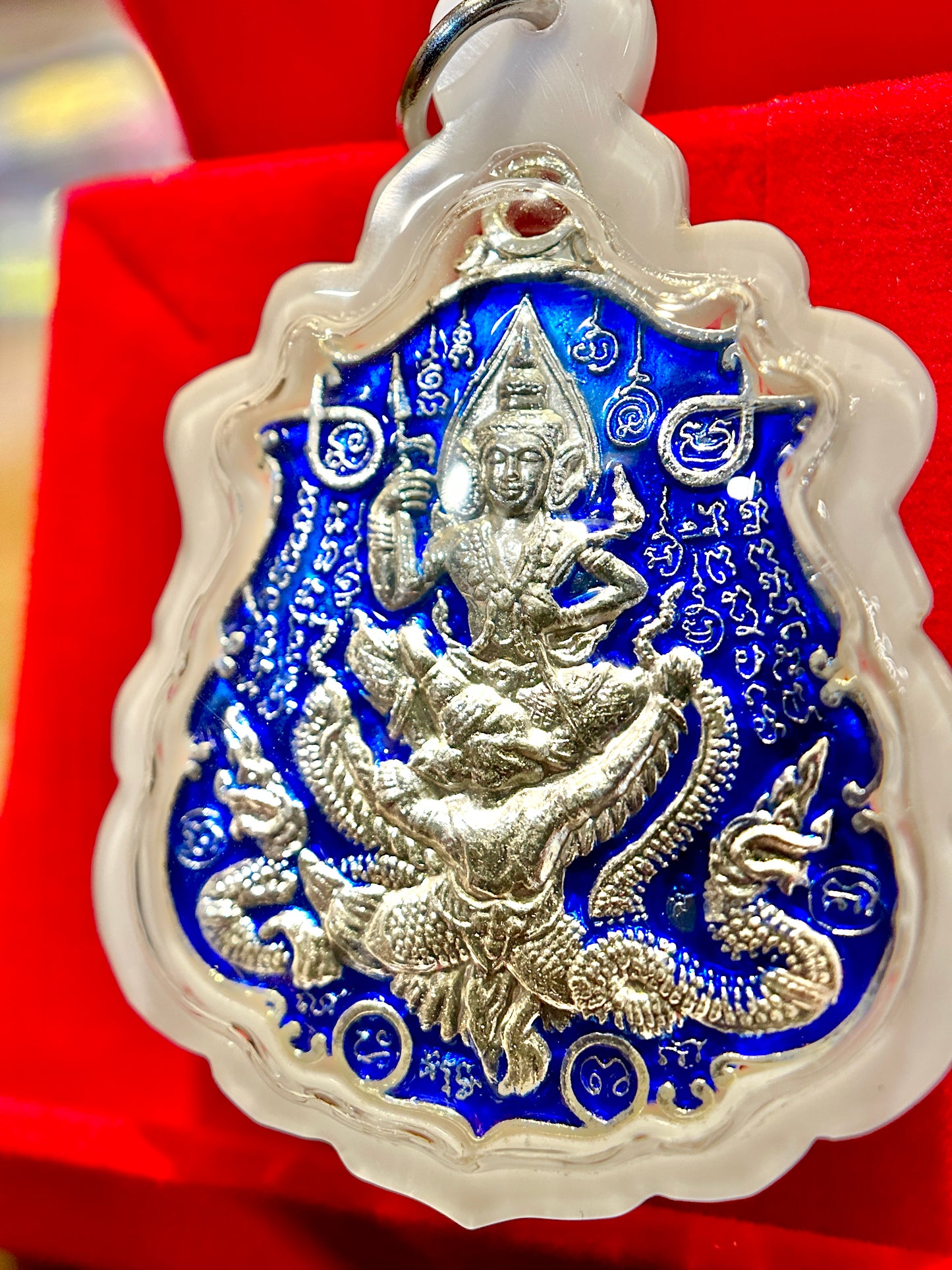Vishnu & Garuda with Nagas (Blue/Silver)