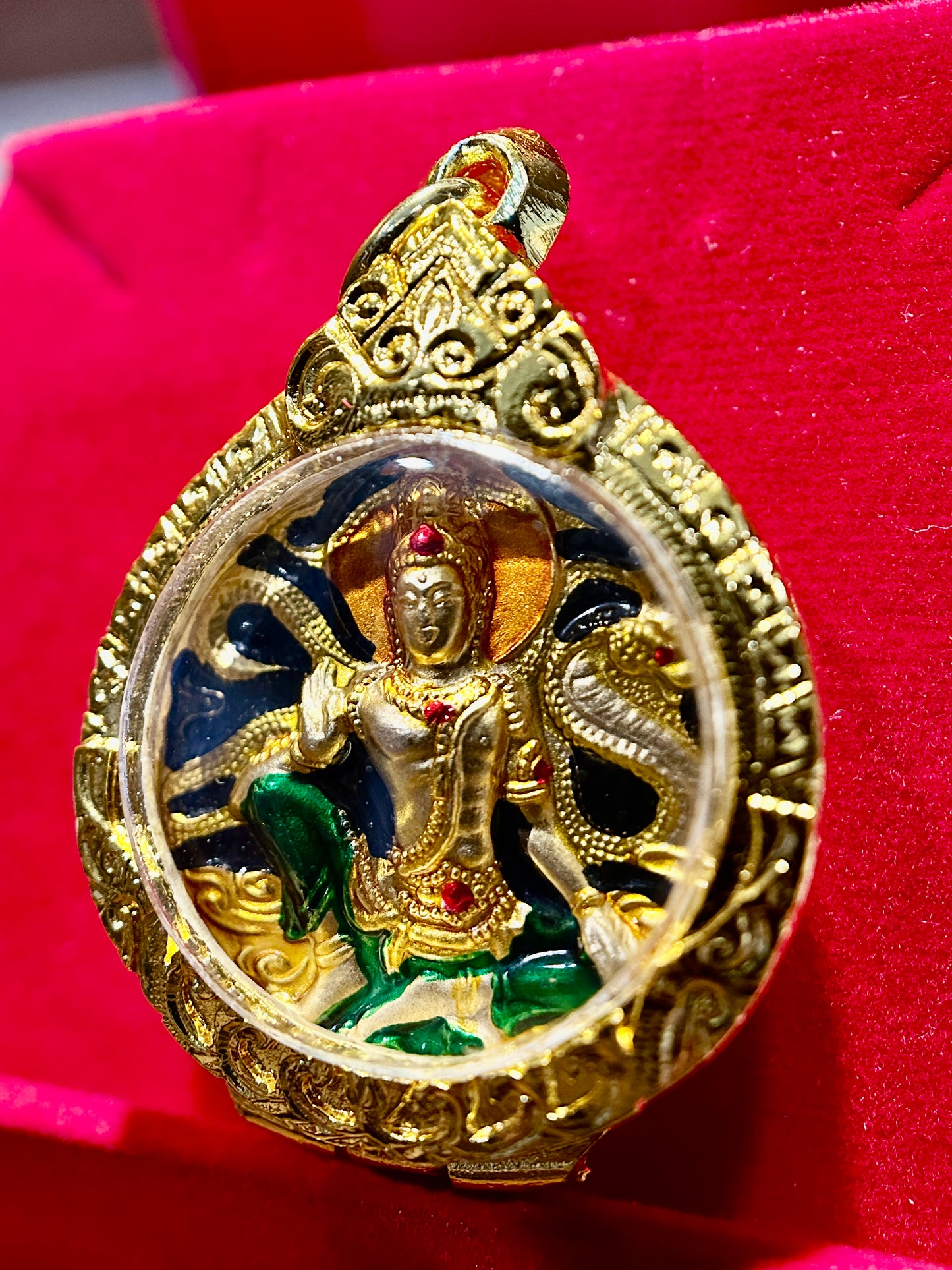 Naga-Protected Bodhisattva (Multicolor/Gold)