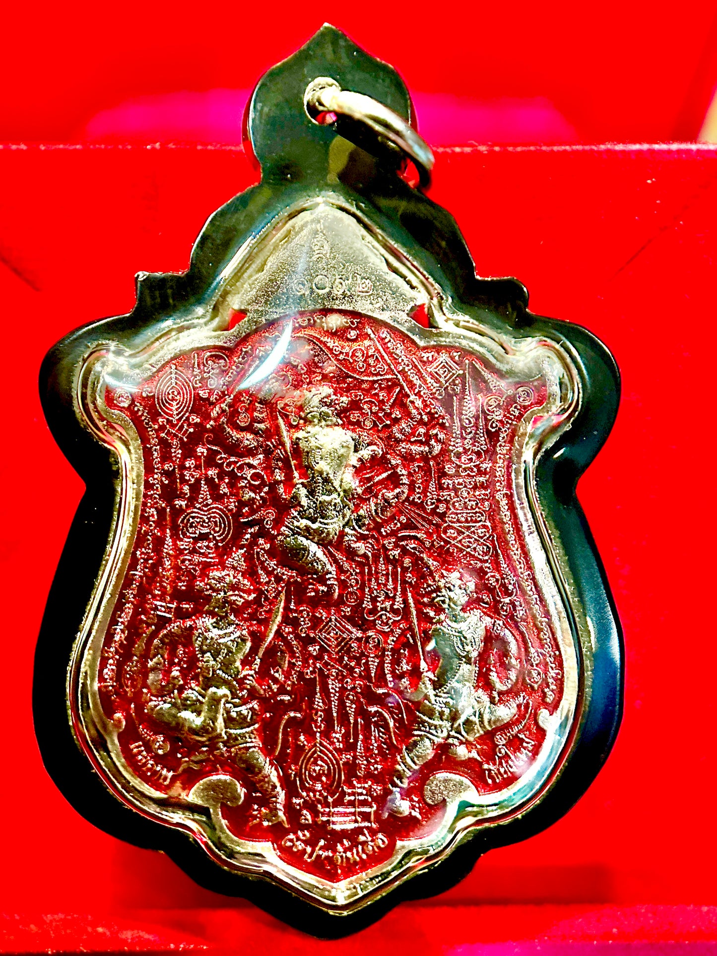 Kali/Shiva & Triple Hanuman (Red/Silver)