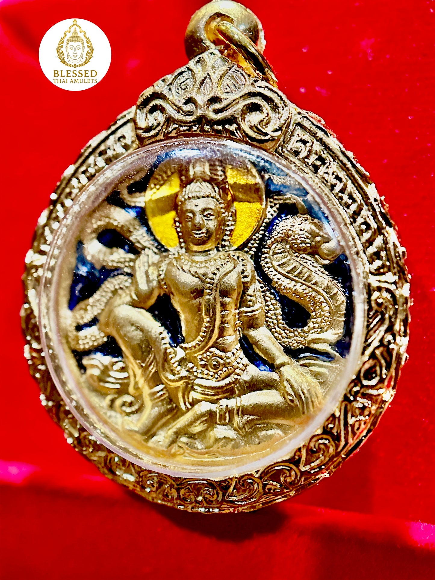 Naga-Protected Bodhisattva (Blue/Gold)