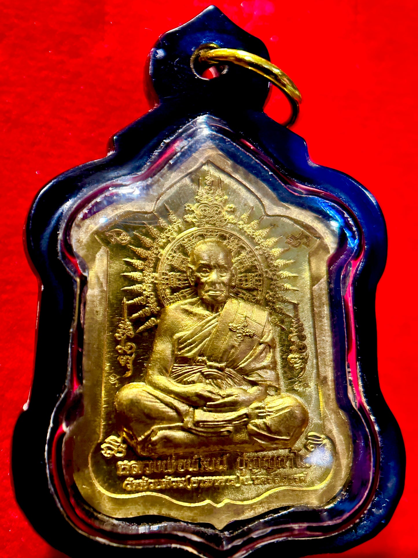 Divine Guardian & Monk Amulet (Crimson & Gold Edition)