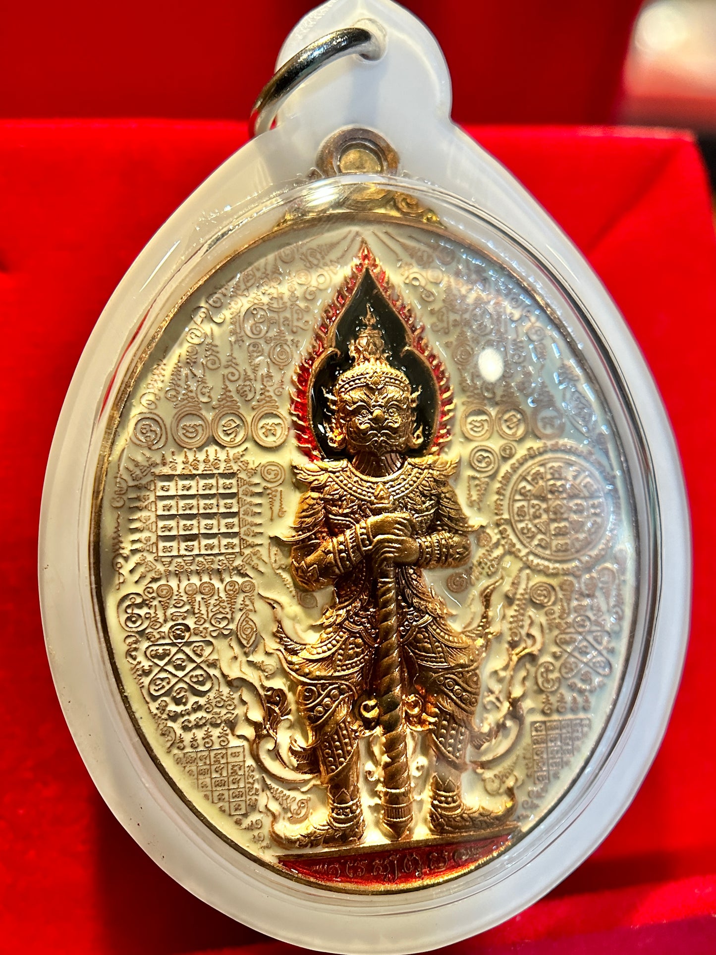 Tao Wessuwan Double-Sided Amulet (White/Bronze Edition)