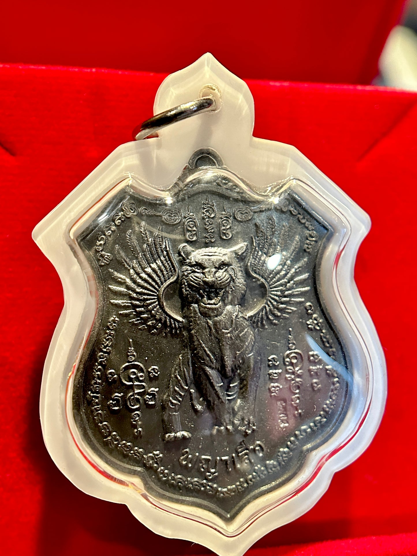 Winged Tiger Sak Yant (Dark Steel)