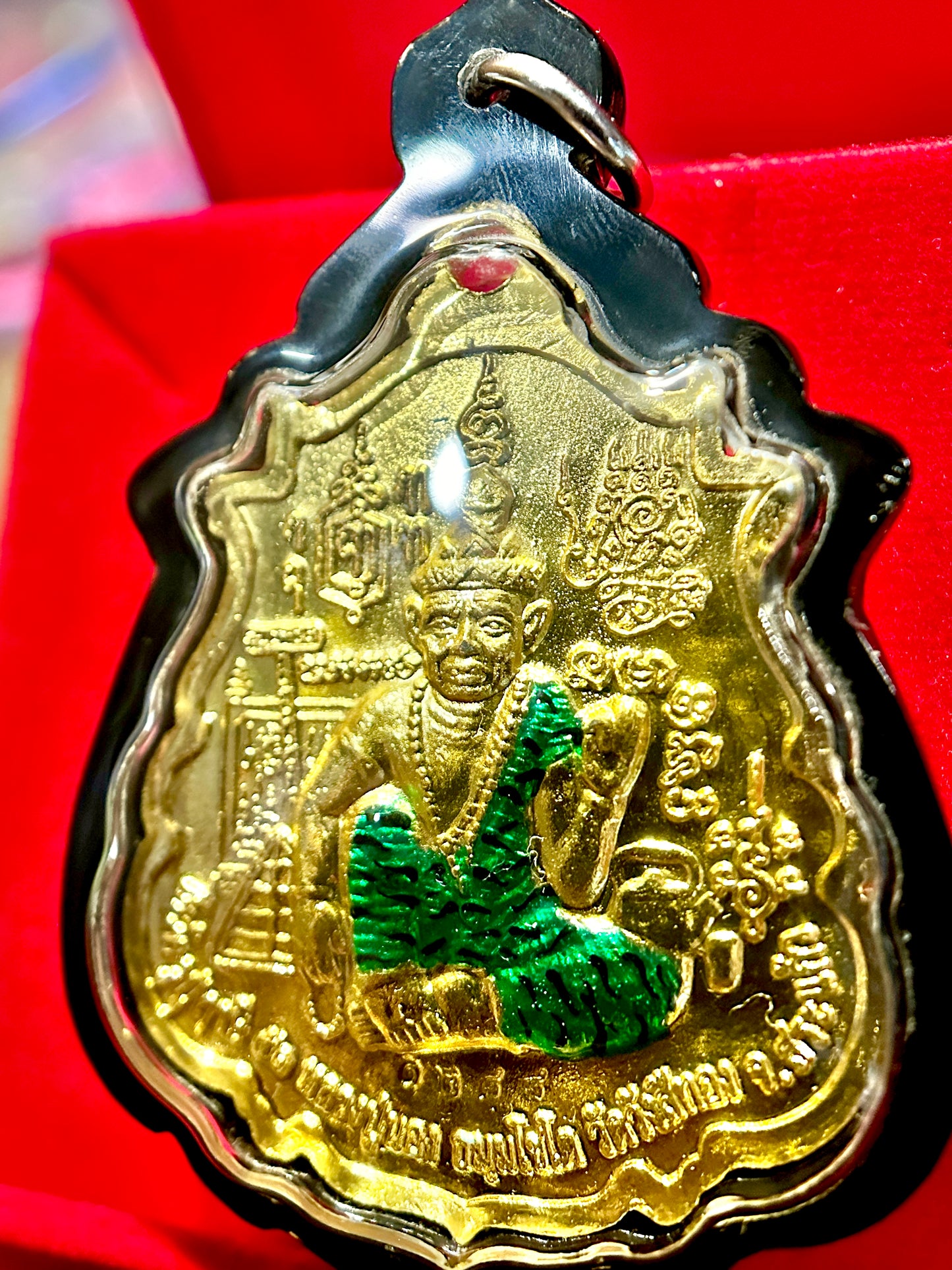 Vishnu & Garuda with Nagas (Green)