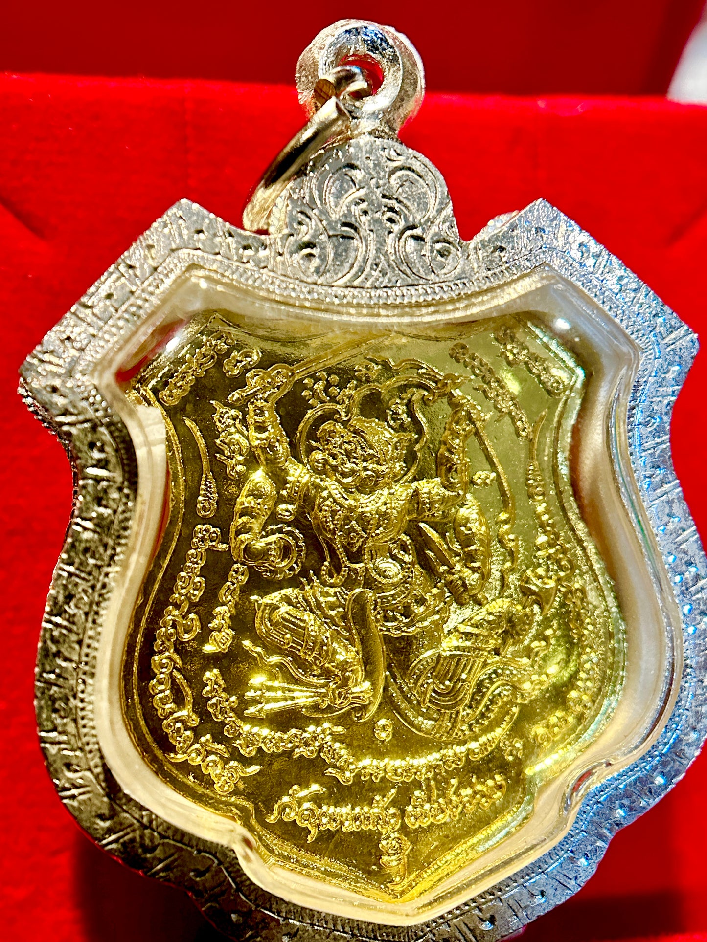 Lersi & Twin Singha • Hanuman Guardian Amulet (Emerald & Gold Edition)