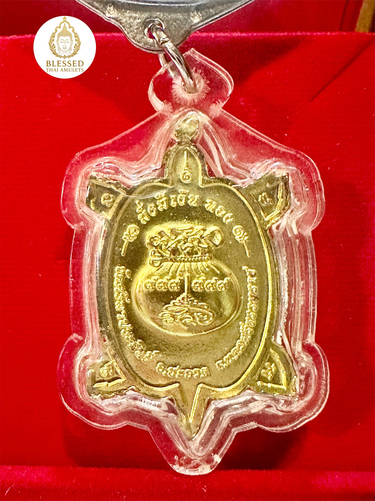 Standing Buddha & Wealth Bag Turtle (Tricolor)