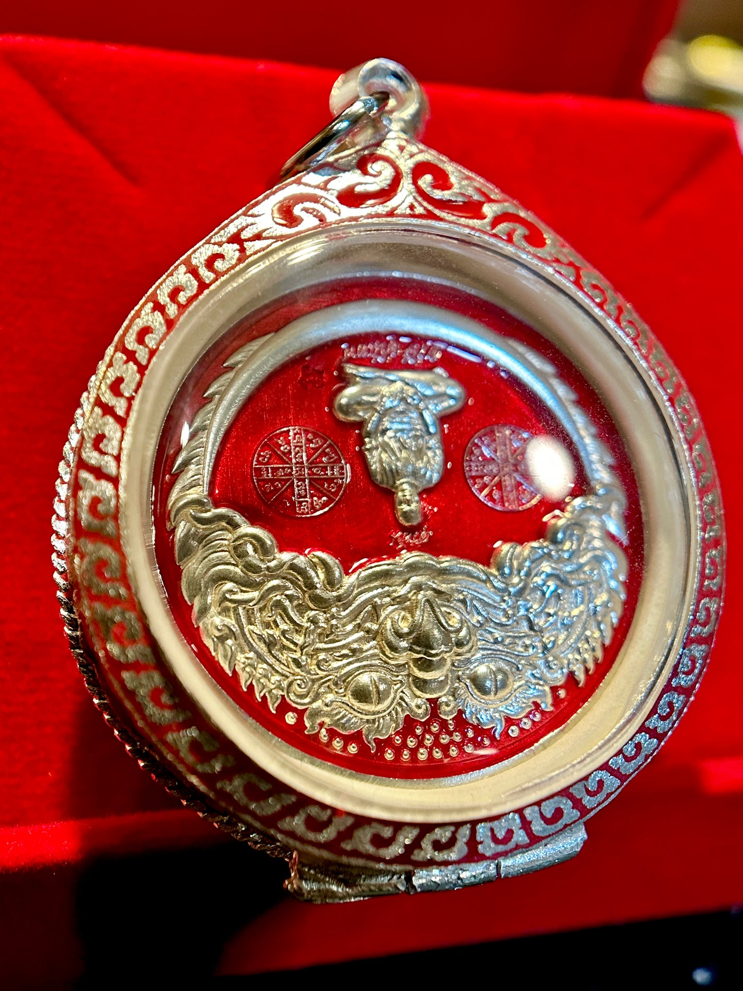 Silver Rahu & Fortune Amulet – Double-Sided Power and Protection