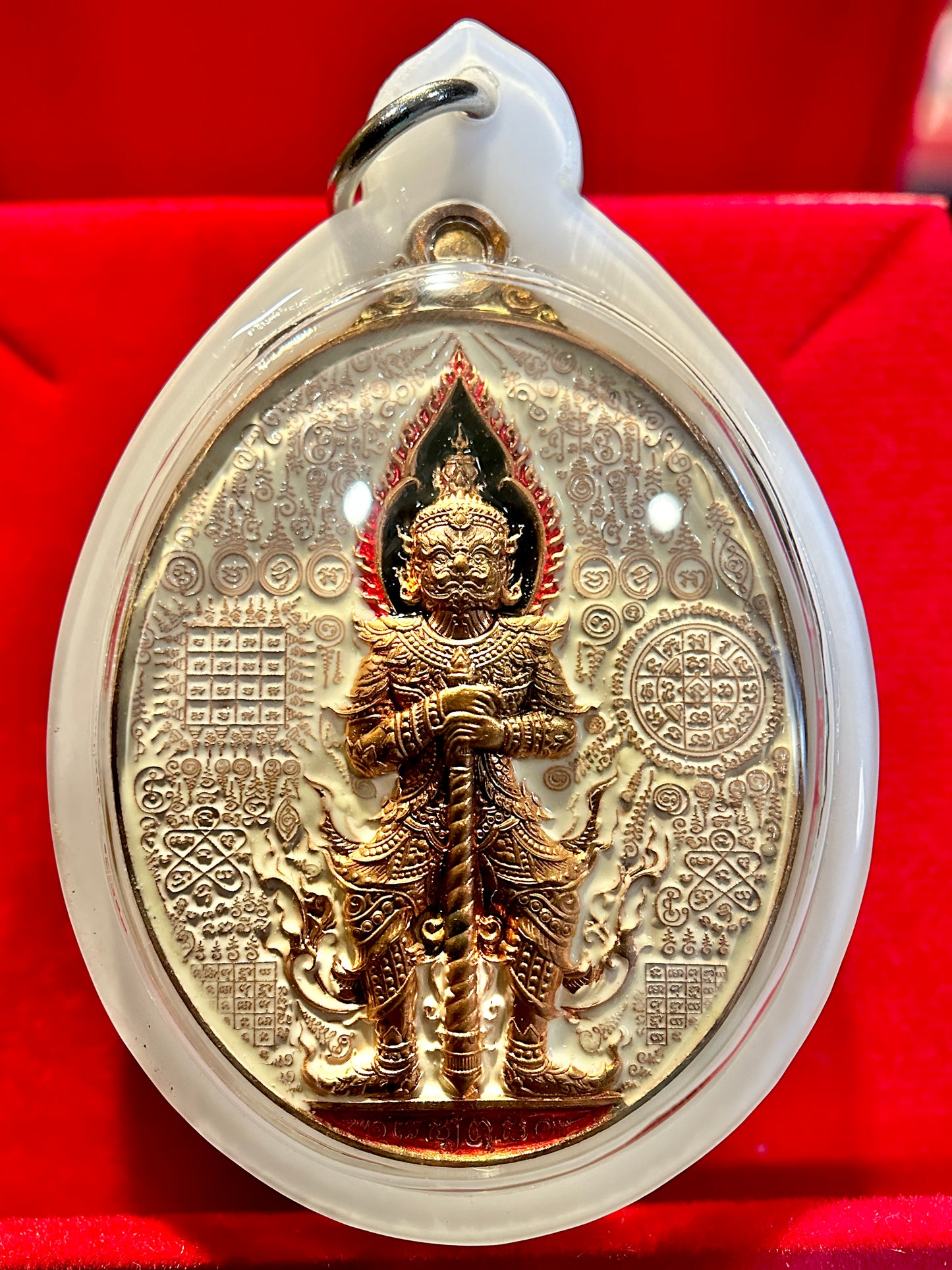 Tao Wessuwan Double-Sided Amulet (White/Bronze Edition)