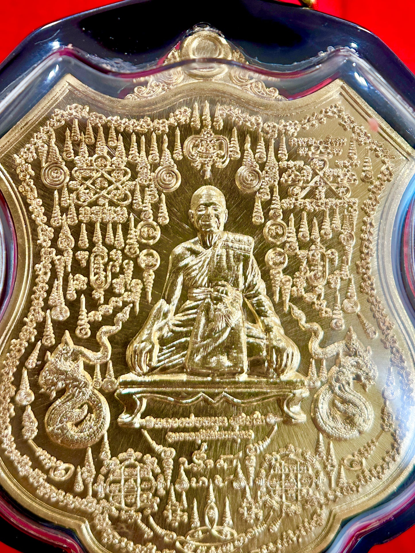 Nine Treasures Amulet - Luang Pho Nuan & Phra Pidta (Gold)