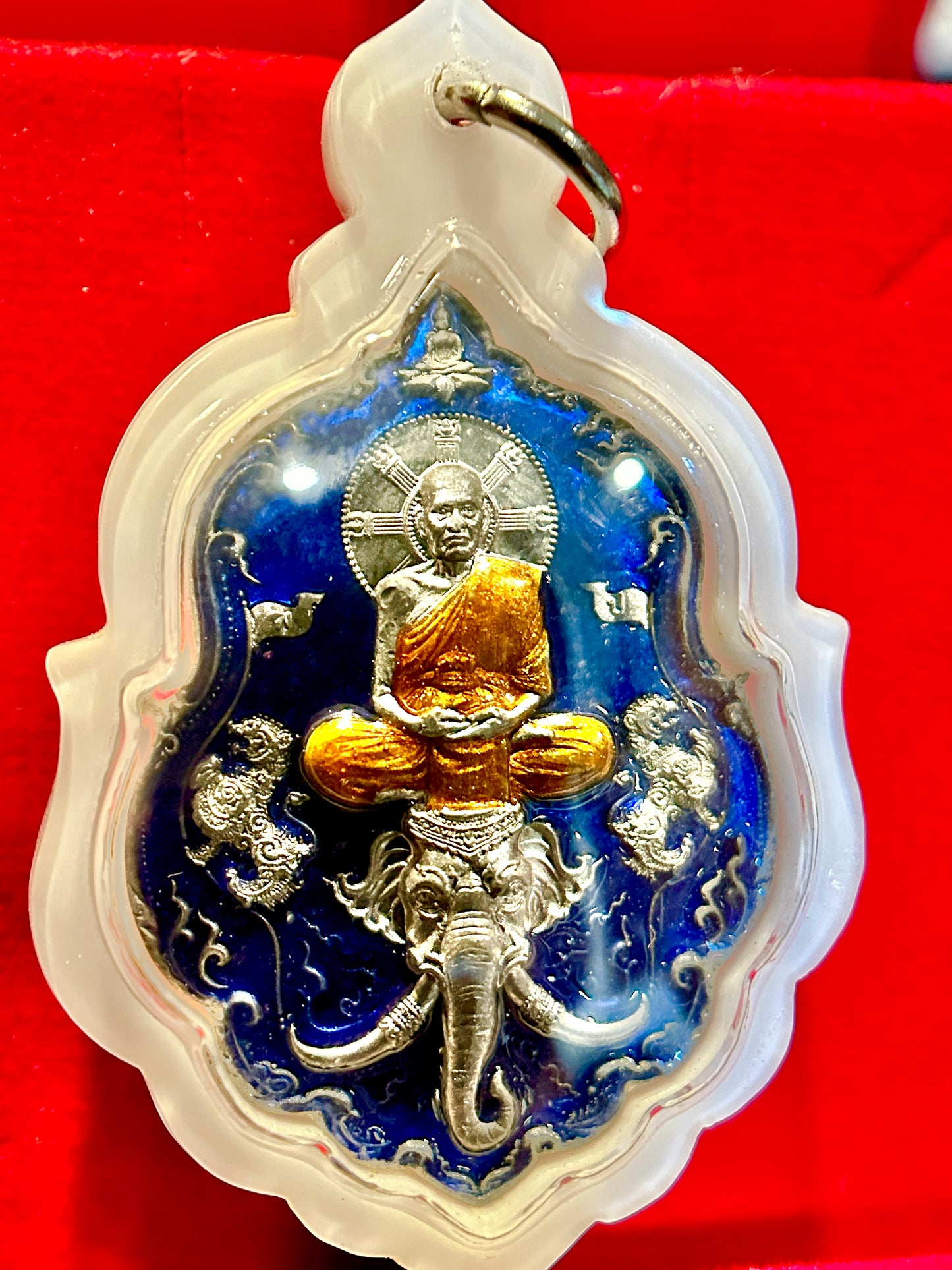 Luang Phor Phat Riding Erawan (Blue & Silver Edition – White Case)