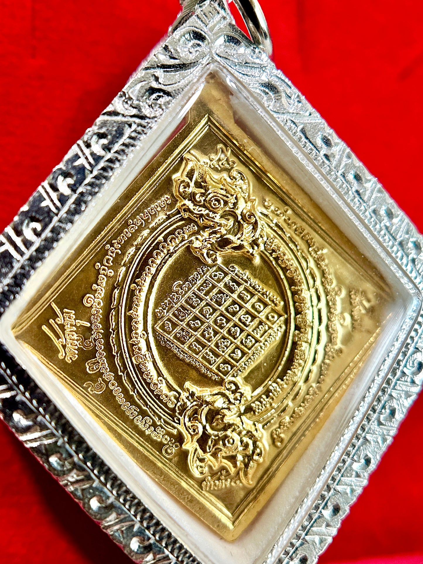 Phra Phrom & Naga Sacred Yantra (Gold)