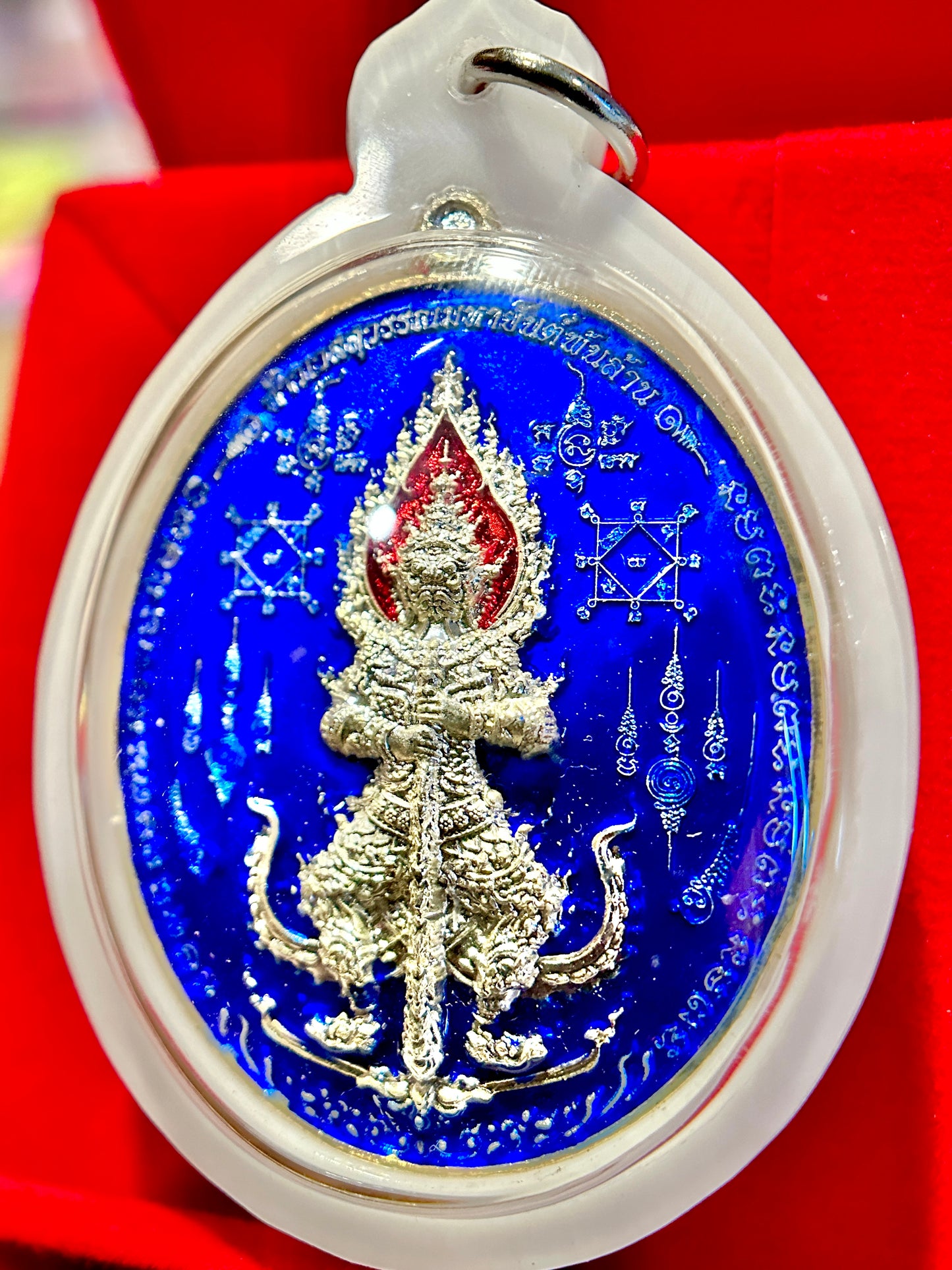 Tao Wessuwan Yantra (Blue)- White Edging
