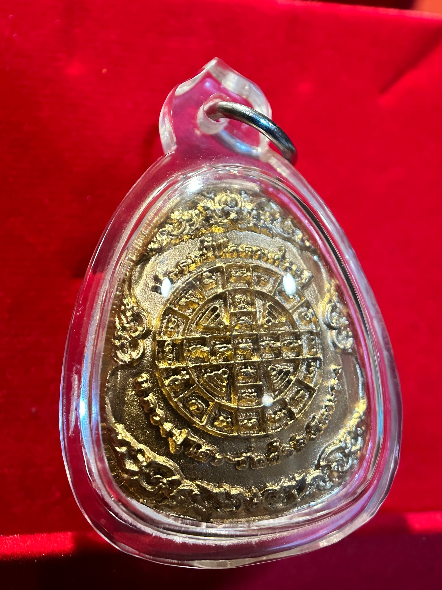 Phra Pidta Shadow Steel with Golden Yantra