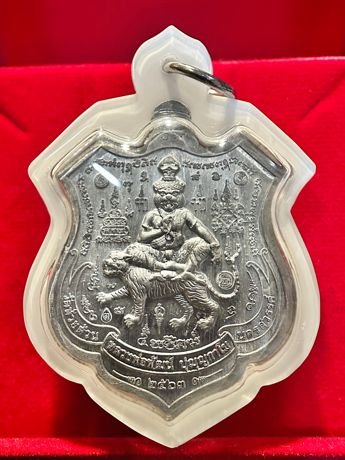 Luang Phor Phat & Tiger-Headed Lersi (Pink)