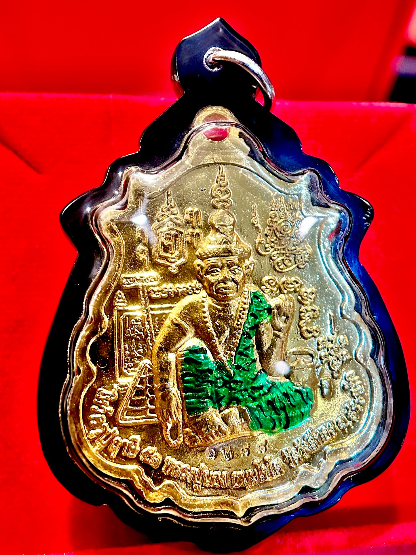 Vishnu & Garuda with Nagas (Green)