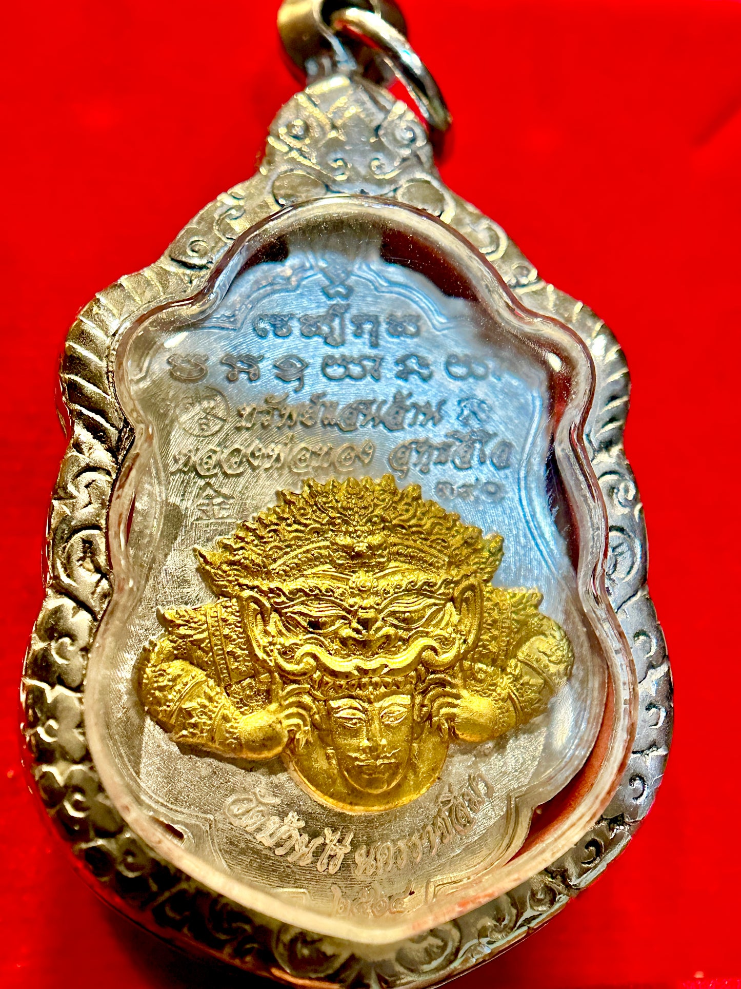 Tao Wessuwan & Rahu Silver-Gold Guardian Amulet