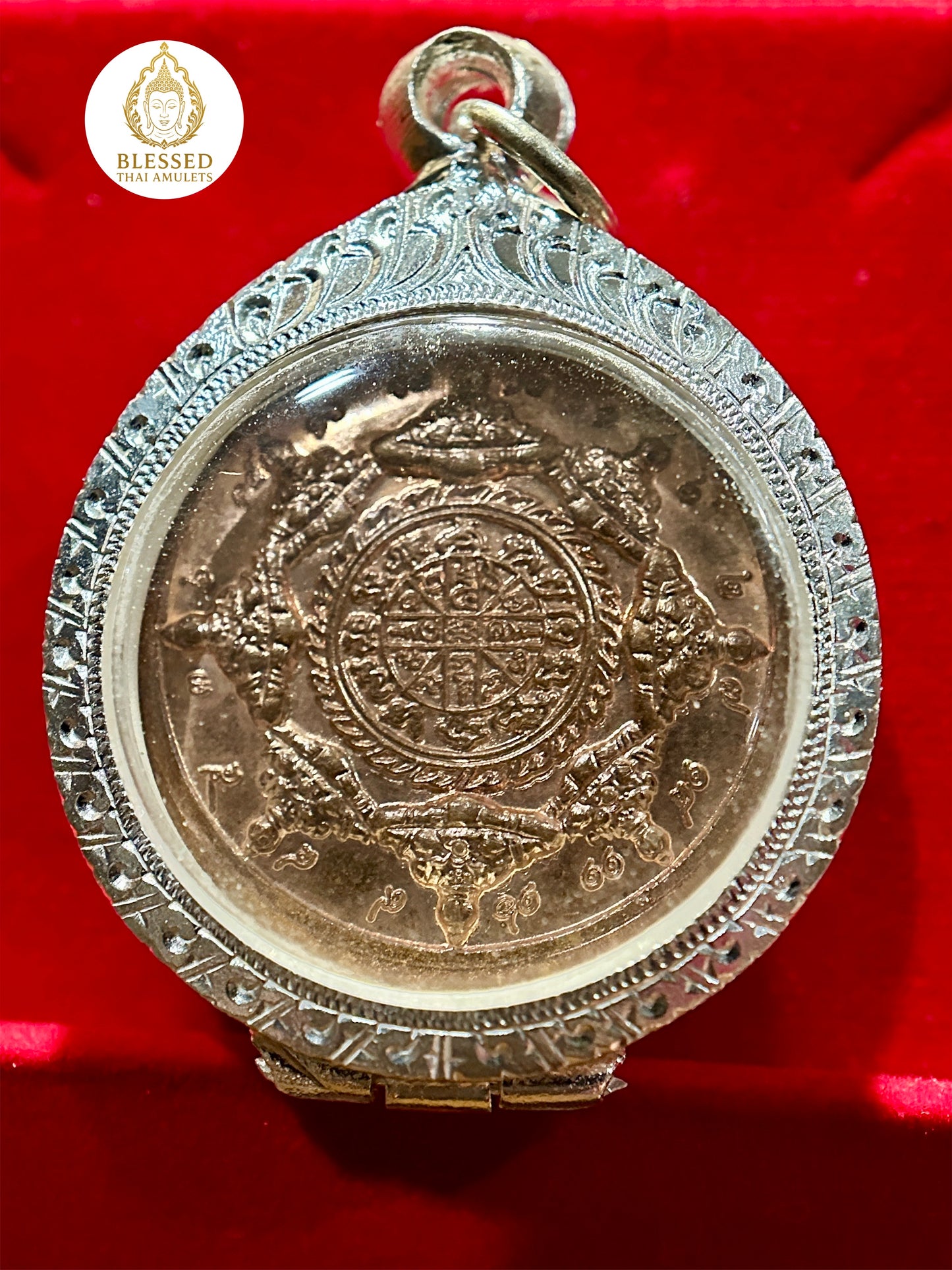 Naga-Protected Bodhisattva Amulet (Bronze)