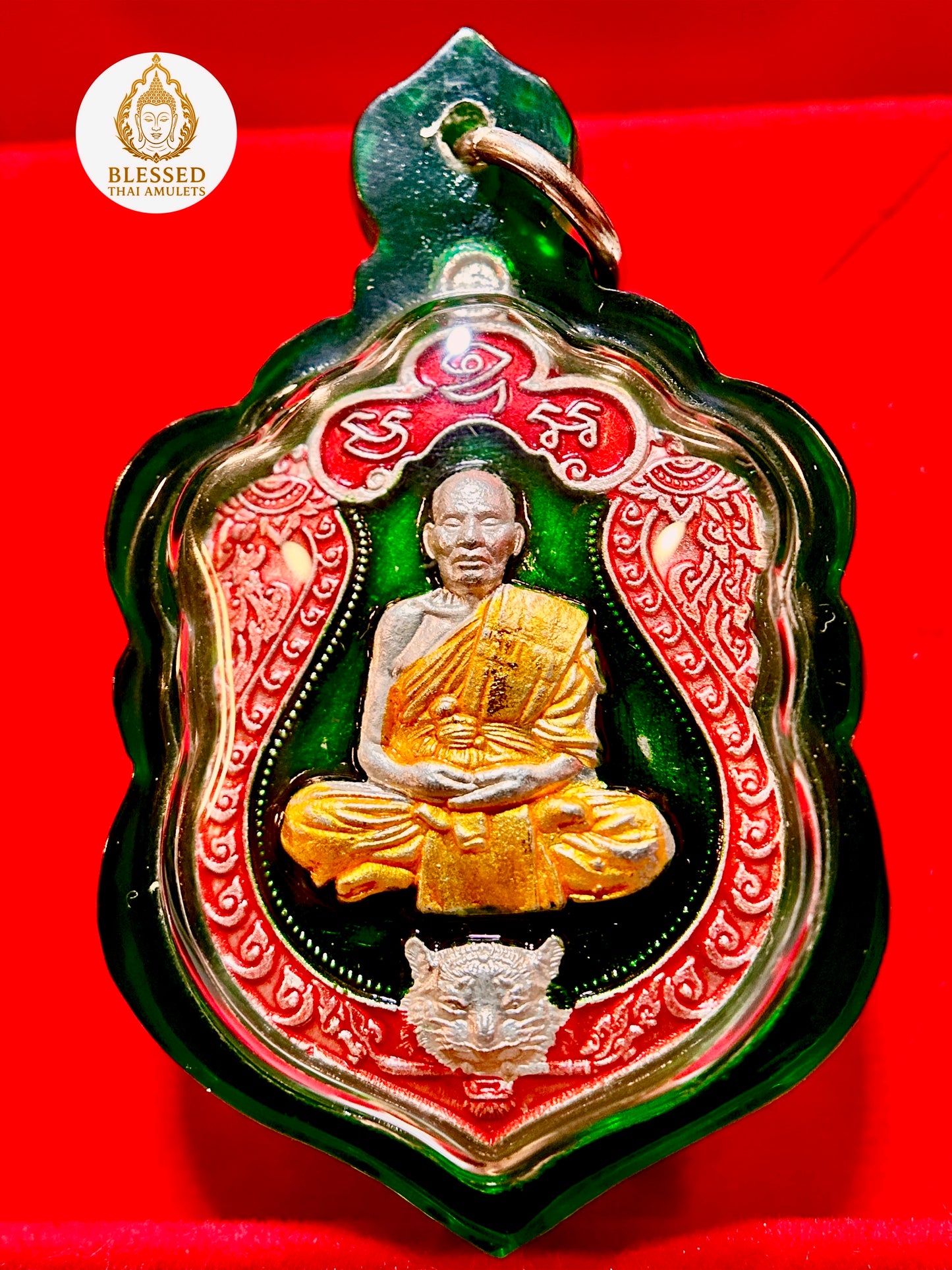 Luang Phor Phat Twin Tigers (Emerald/Silver)