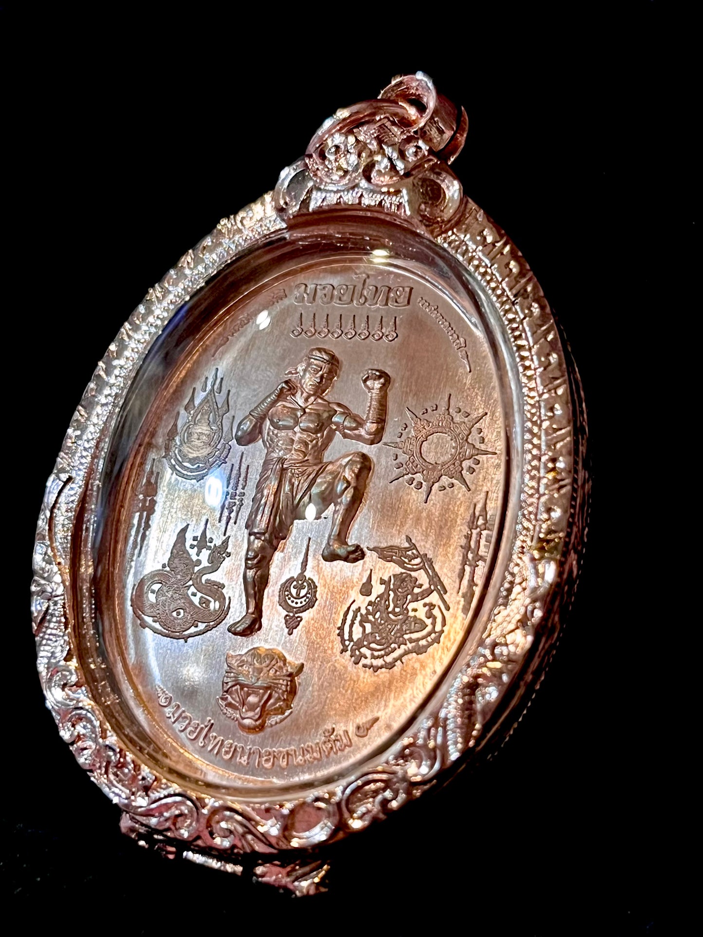 Nai Khanom Tom Signature Amulet (BRONZE) – Rose Gold Case