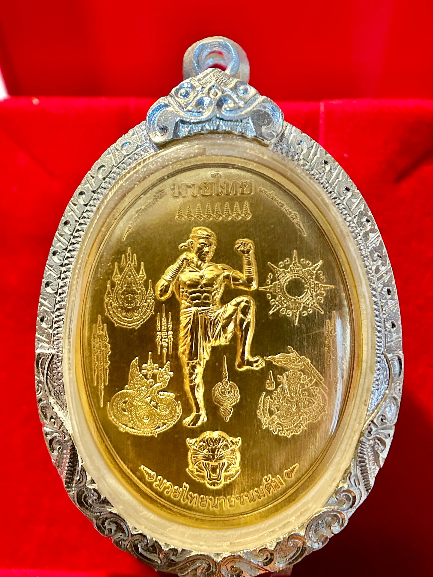 Nai Khanom Tom Signature Amulet (GOLD) – Silver Case