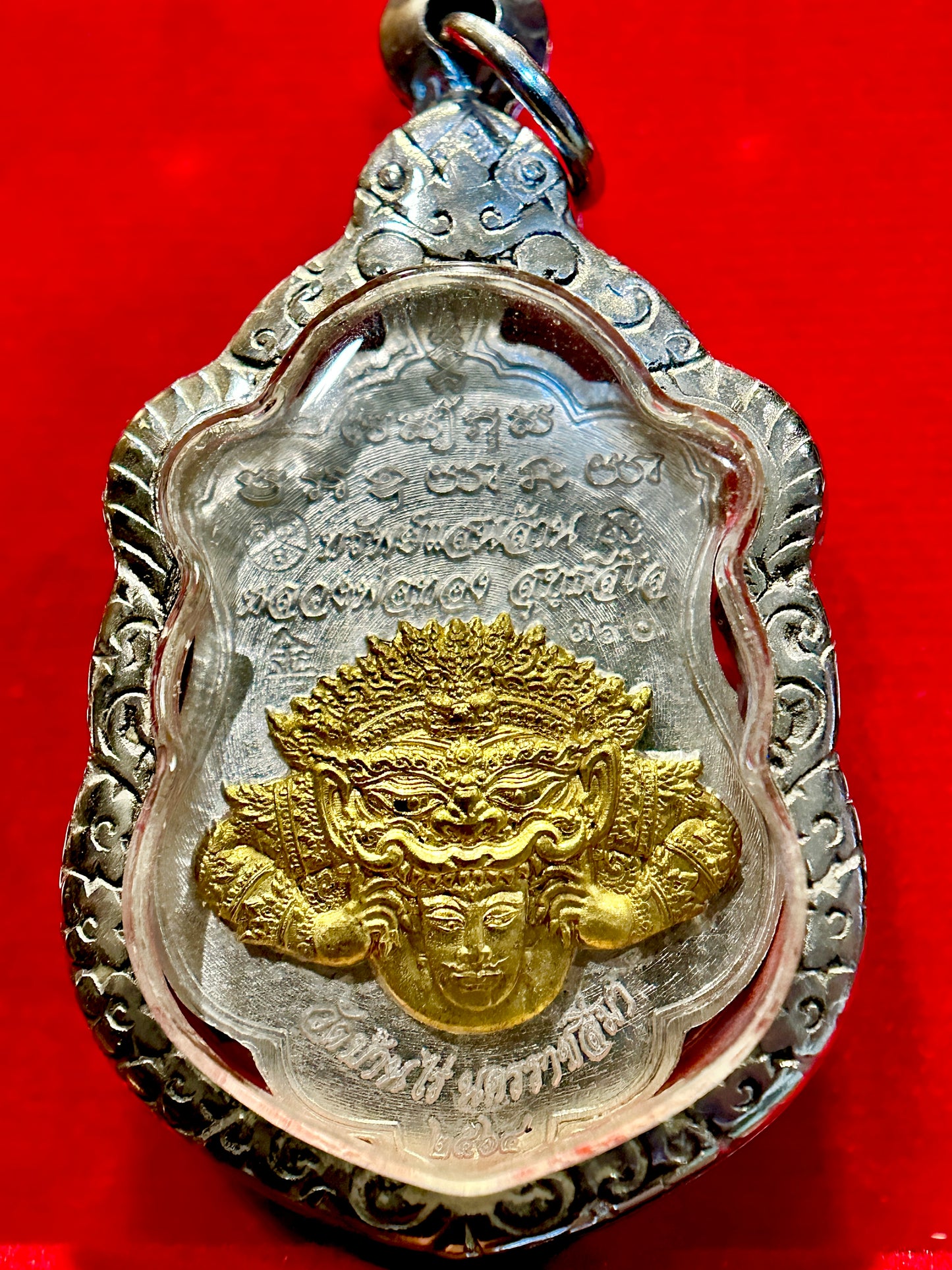 Tao Wessuwan & Rahu Silver-Gold Guardian Amulet