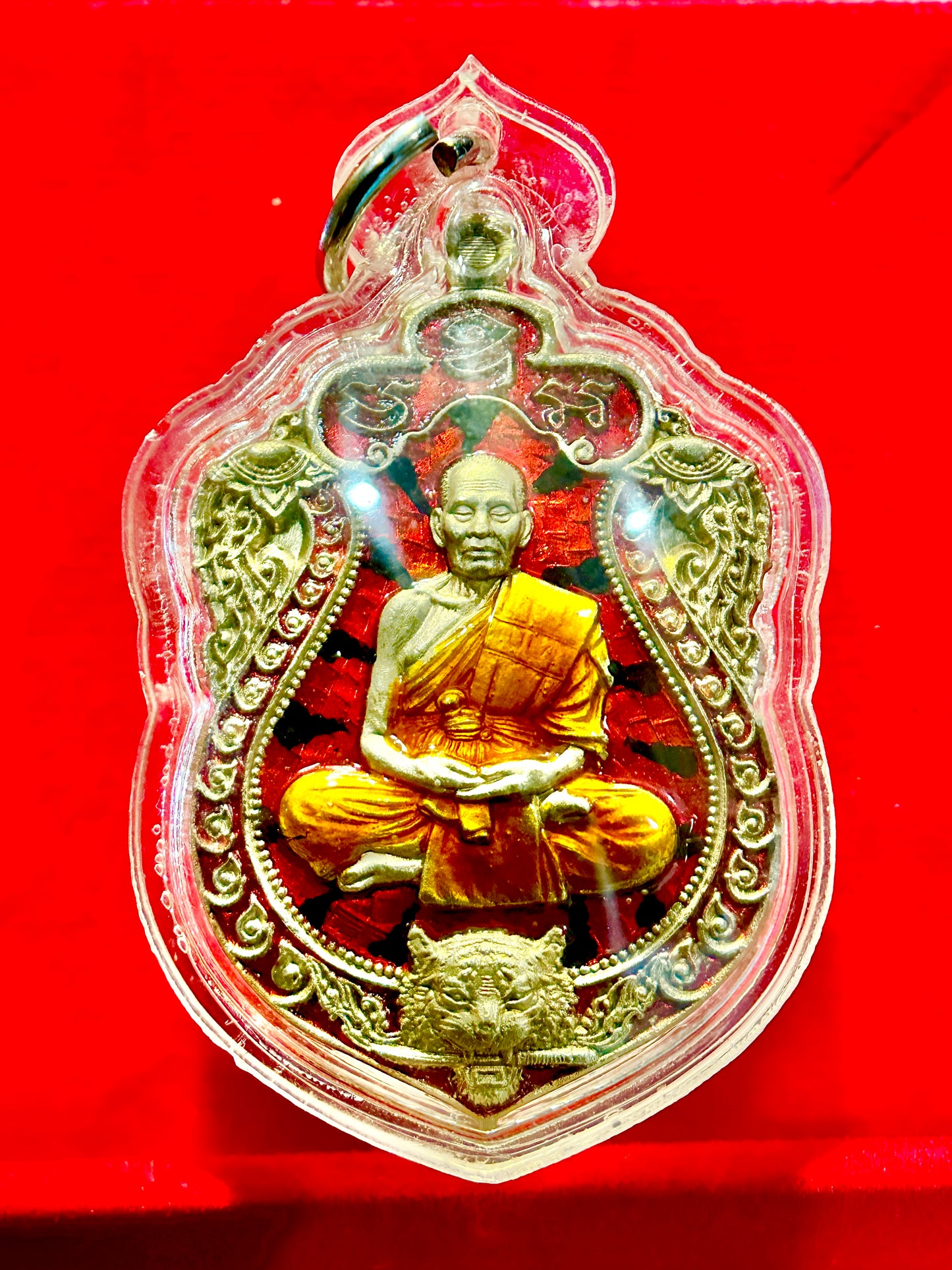 Luang Phor Phat Twin Tigers (Red/Silver)