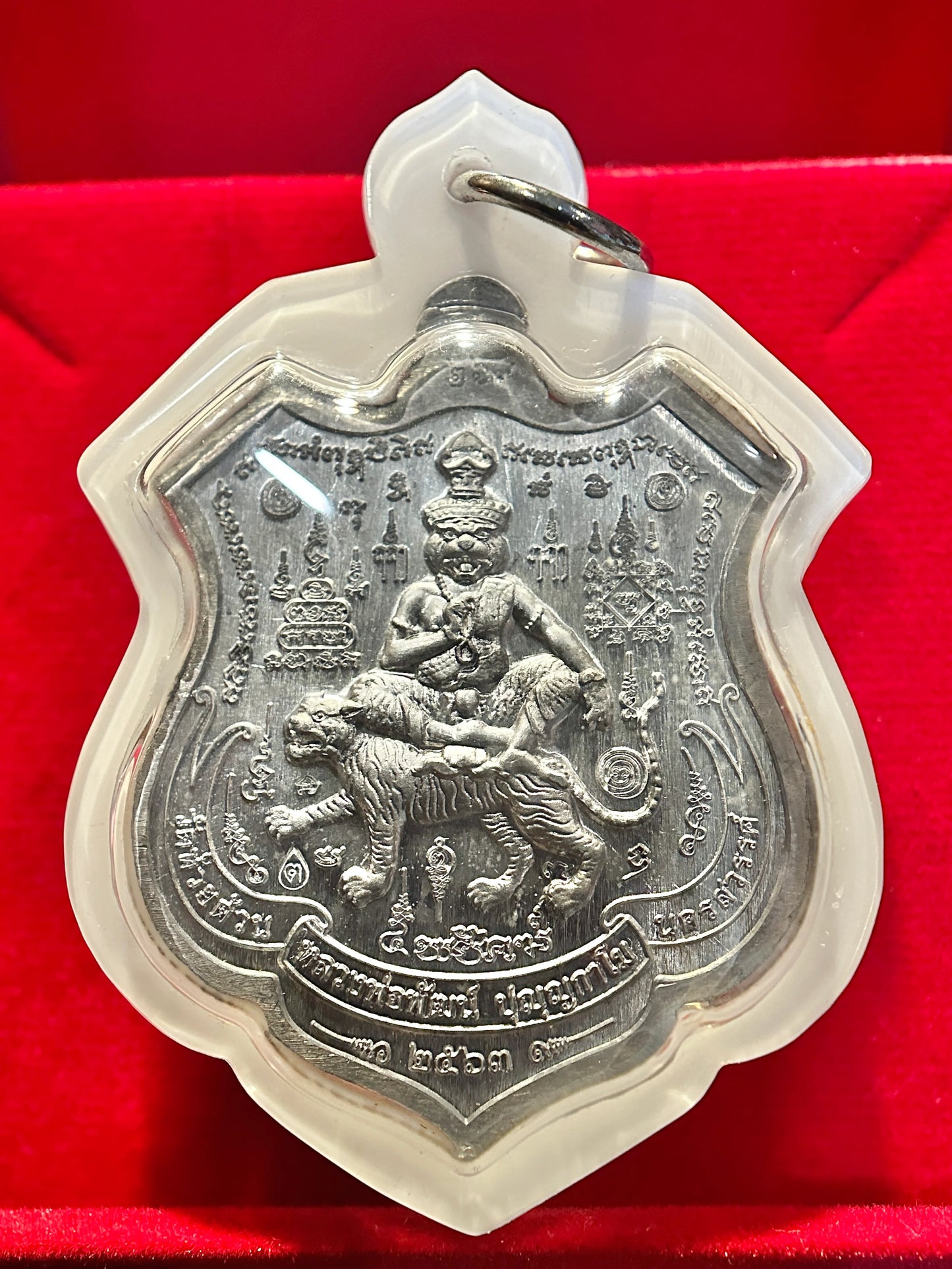 Luang Phor Phat & Tiger Headed Lersi (Green & Pink)