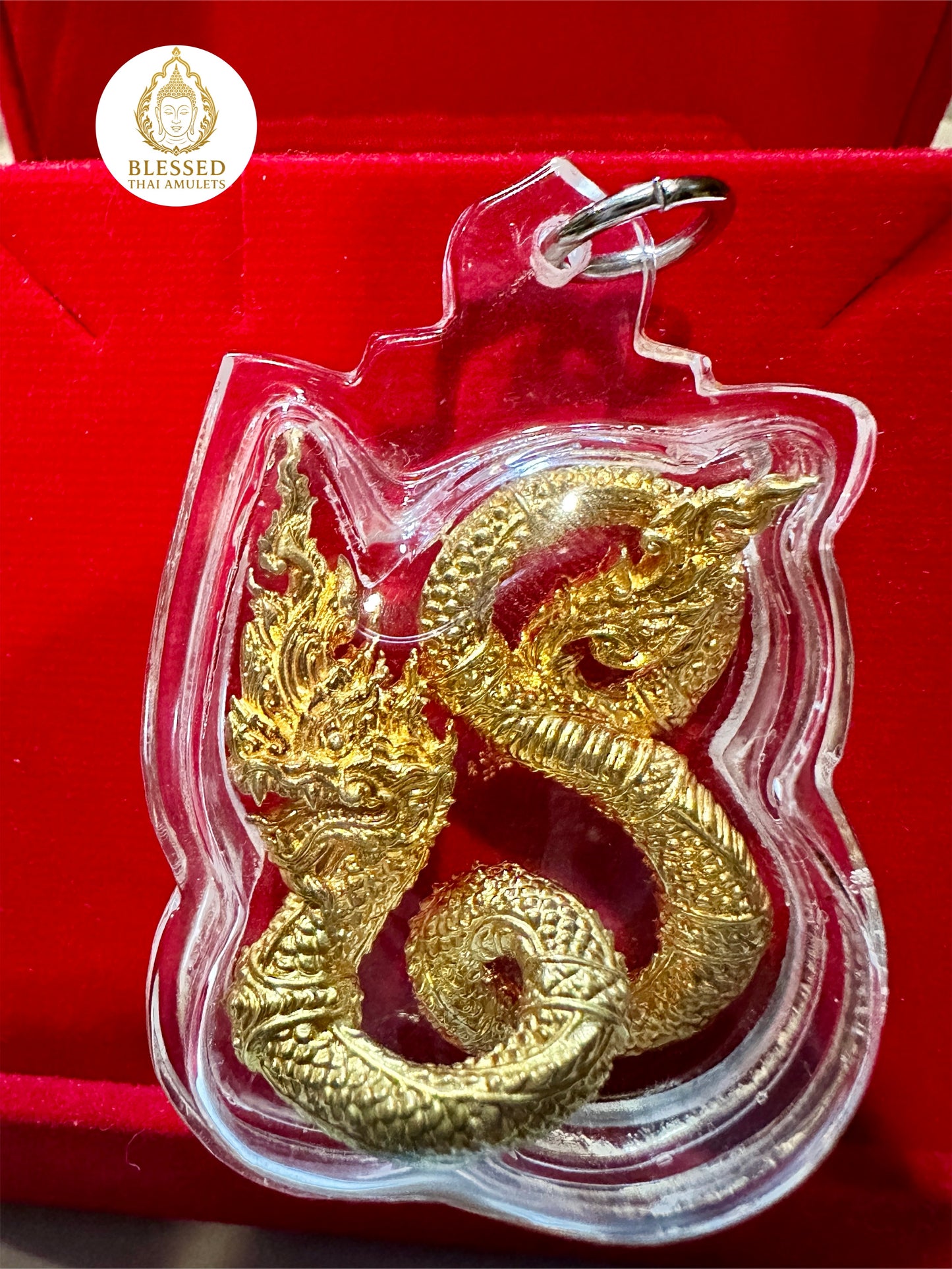 Golden Naga of Protection & Power Amulet