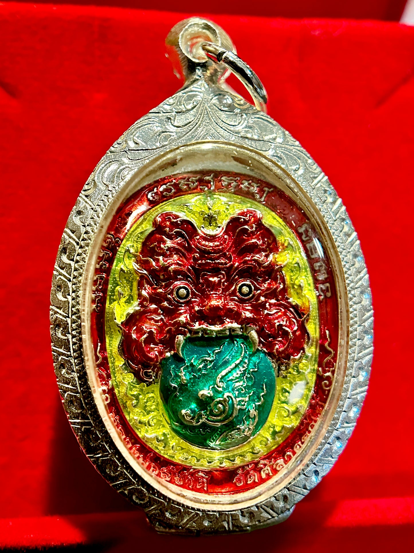 Silver Tao Wessuwan & Phra Rahu (Crimson Flame)