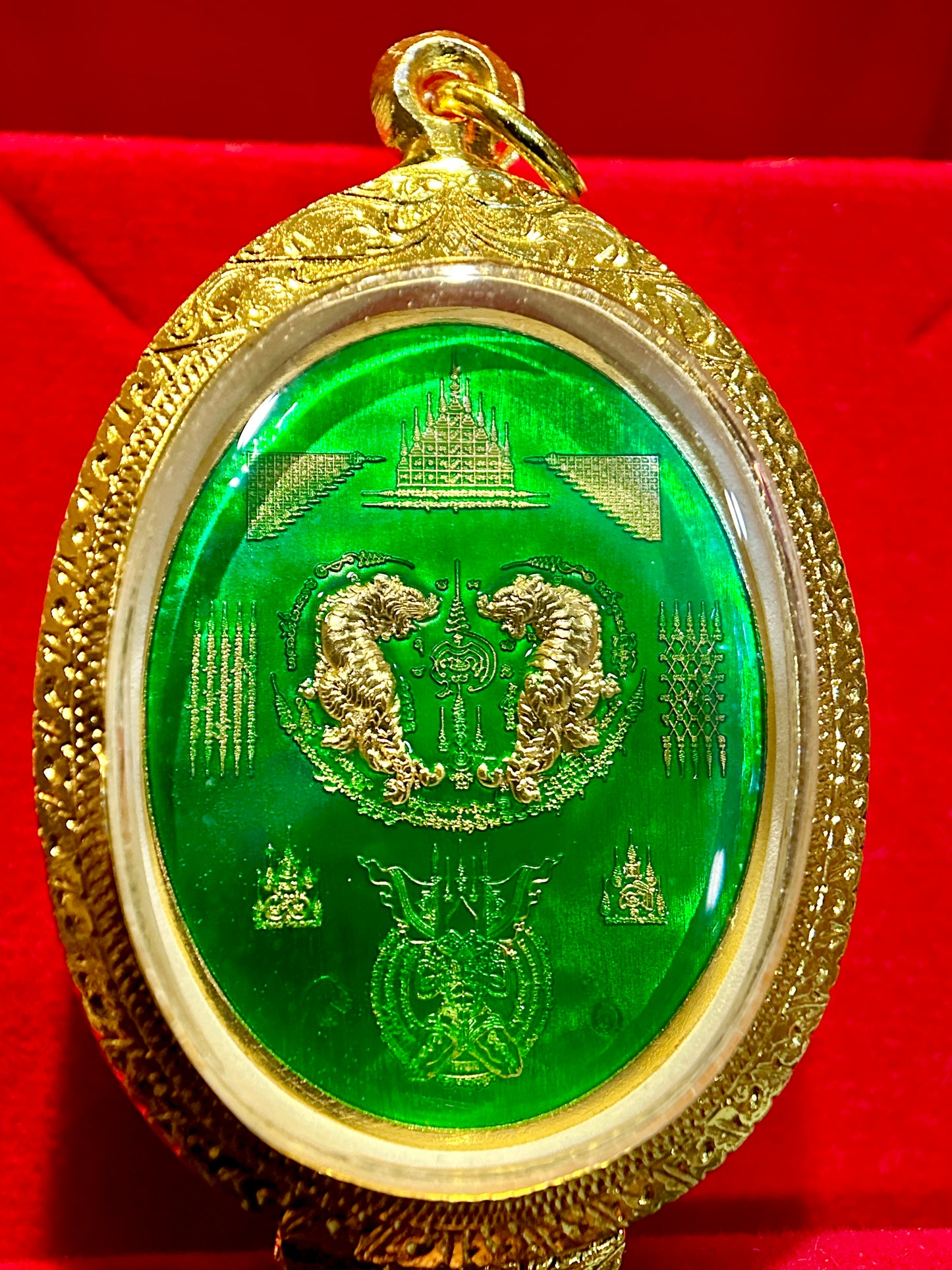 Nai Khanom Tom Signature Amulet (Green & Gold Edition)