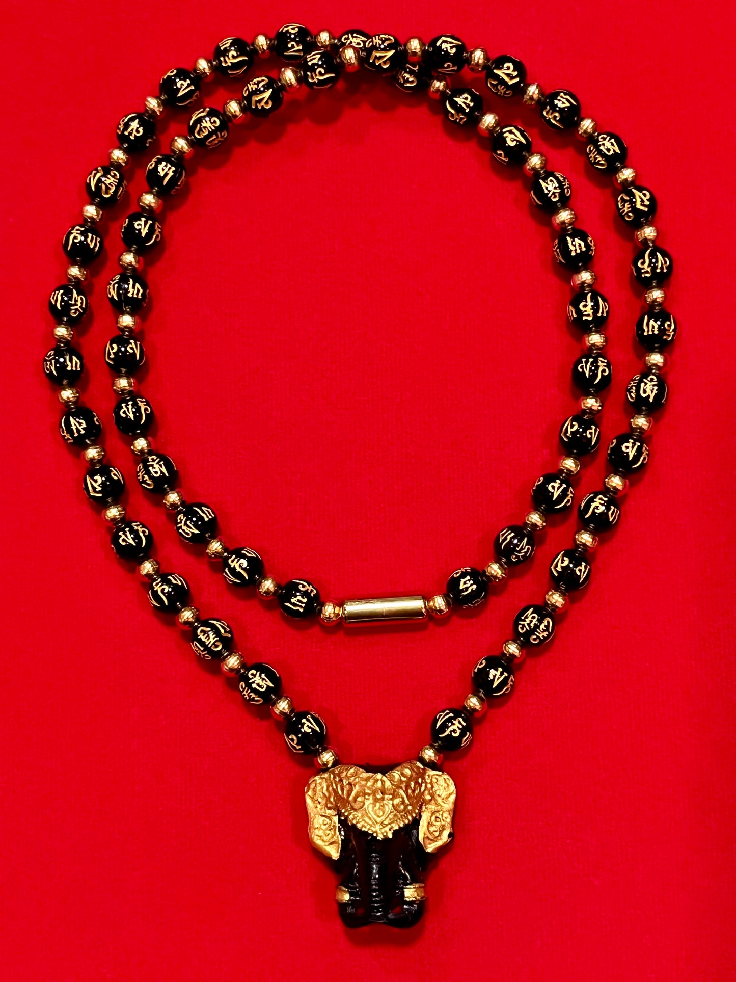 Black Elephant Protection Necklace