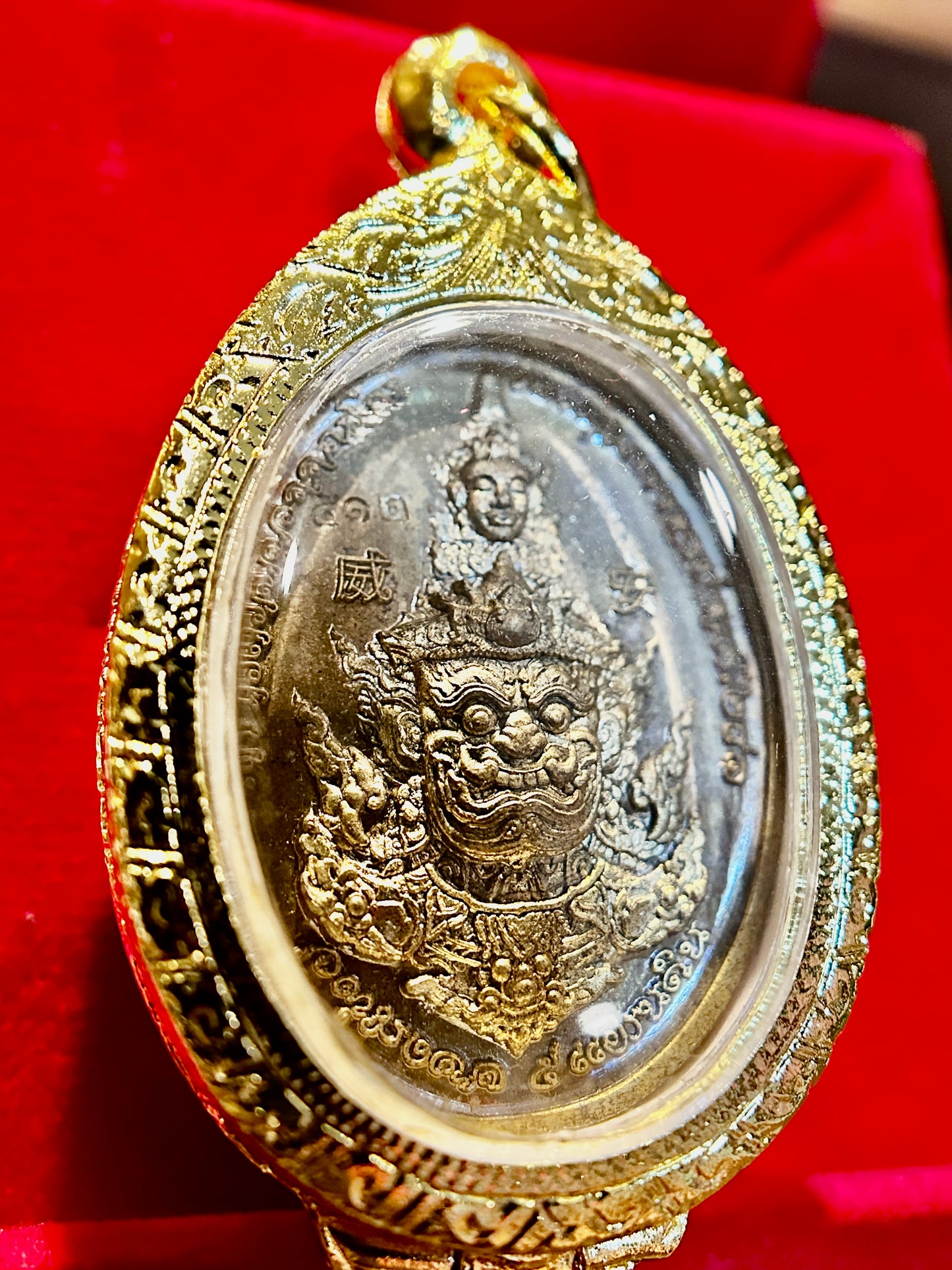 Tao Wessuwan & Phra Phrom Protection Amulet (Purple)