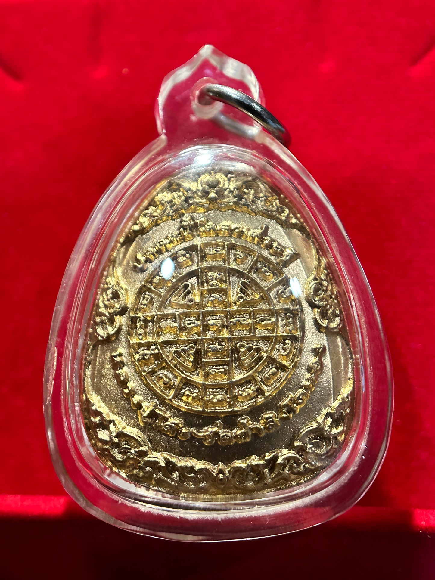 Phra Pidta Shadow Steel with Golden Yantra