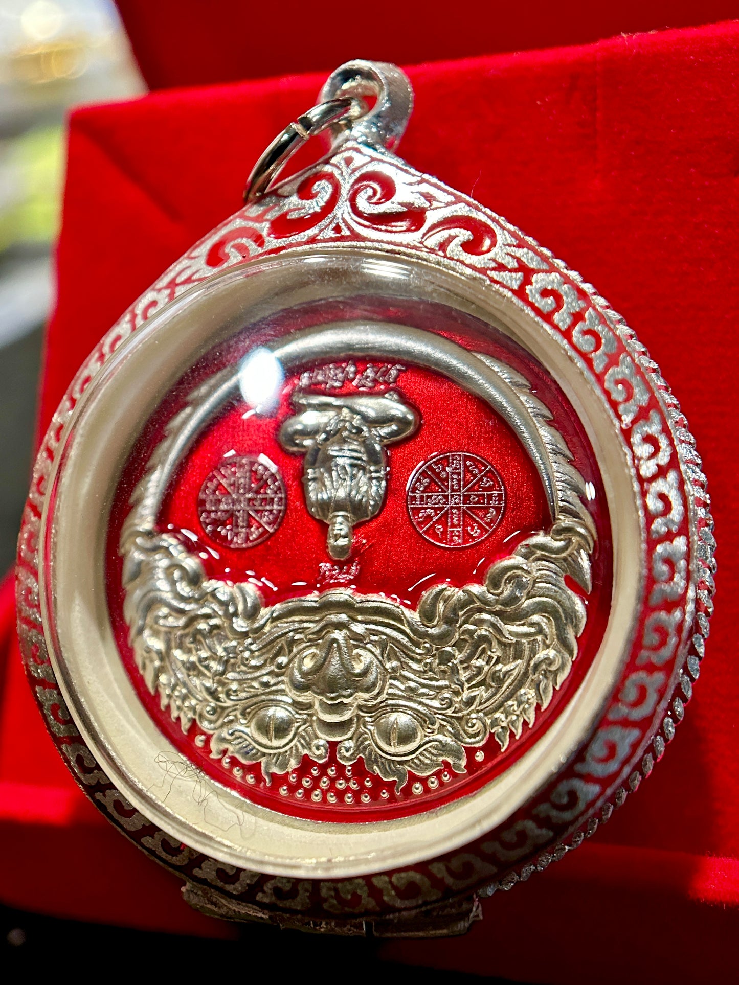 Silver Rahu & Fortune Amulet – Double-Sided Power and Protection