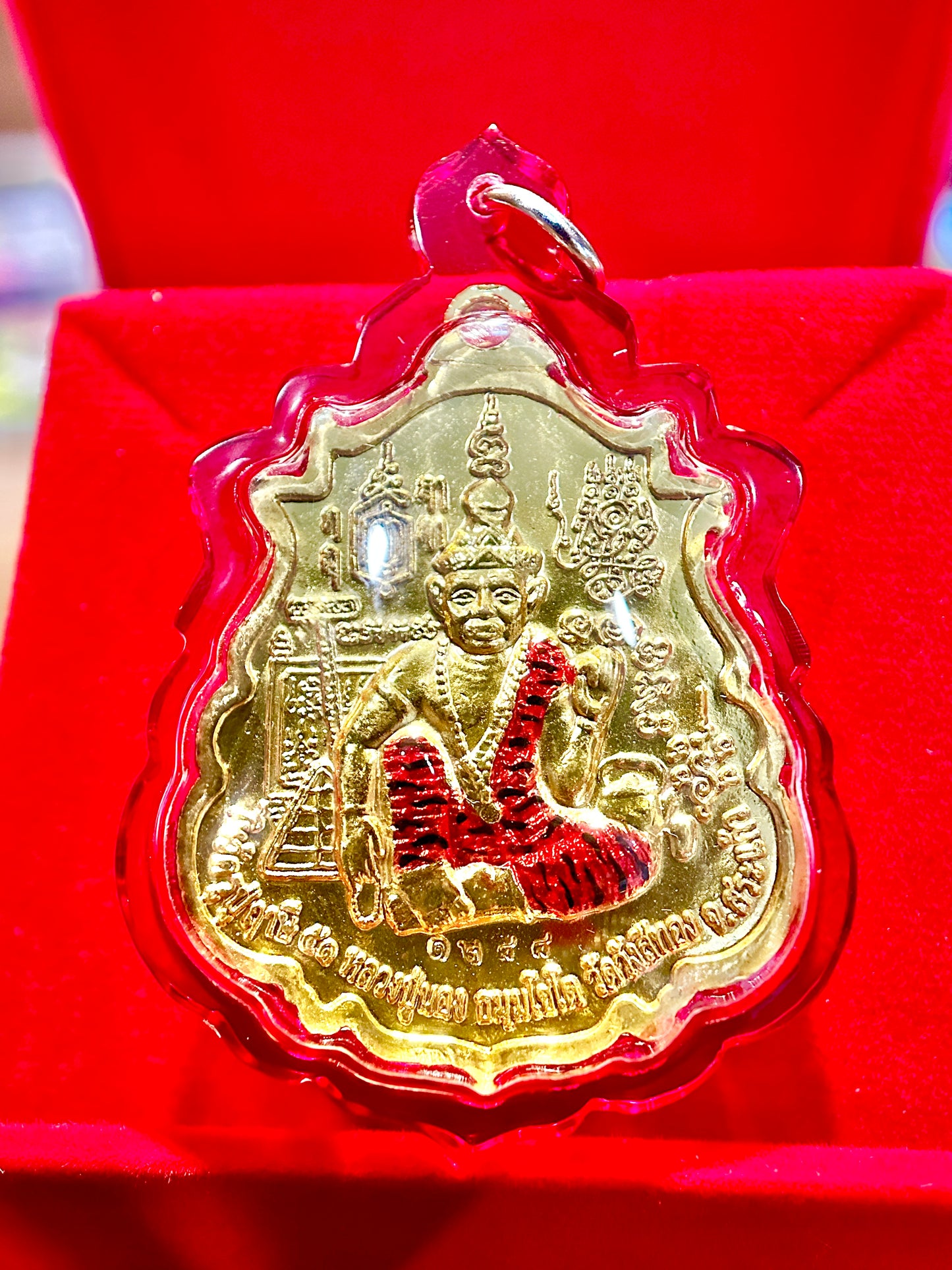 Vishnu & Garuda with Nagas (Red/Gold)