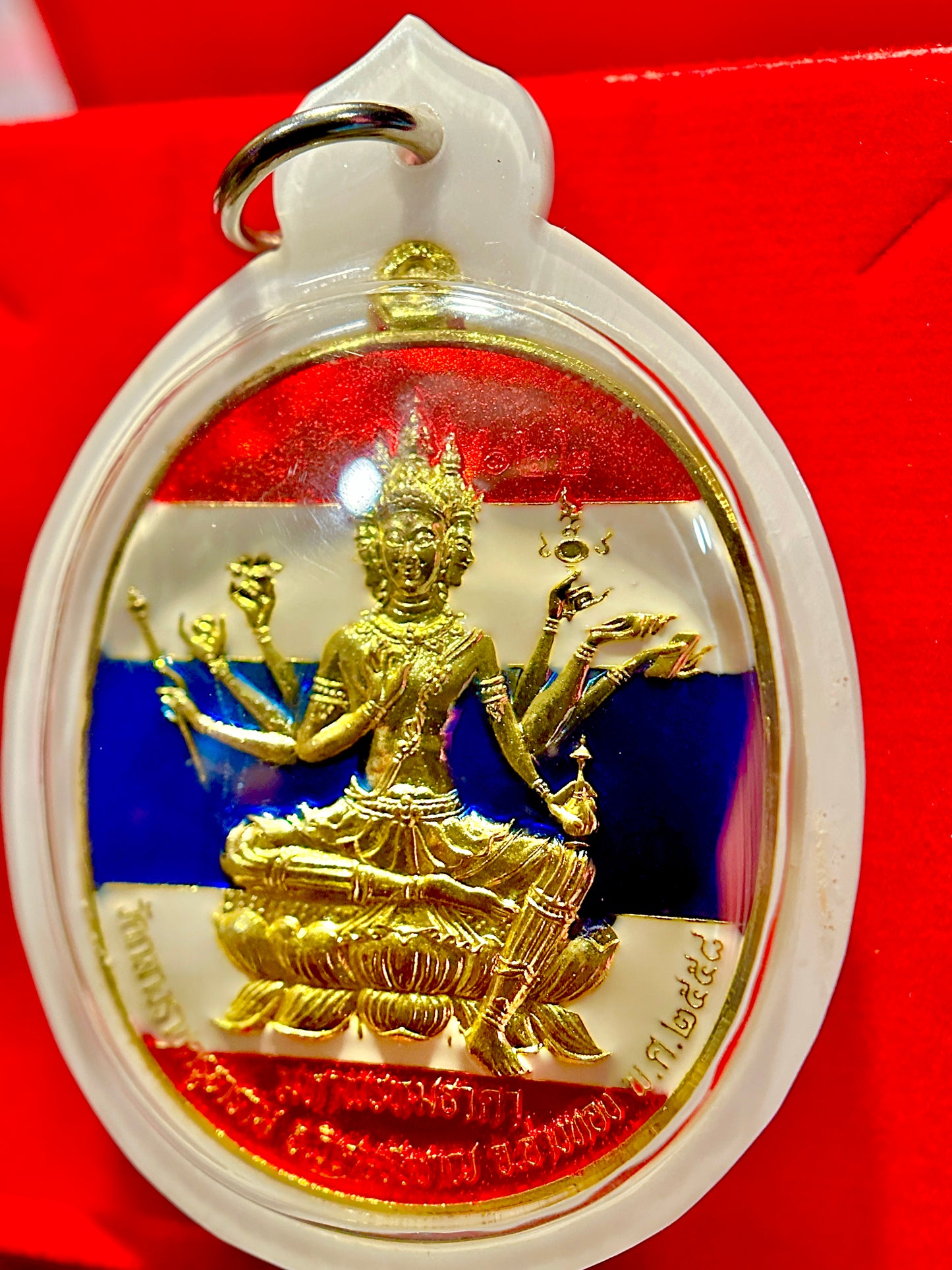 Phra Phrom Amulet (Thai Flag) Gold