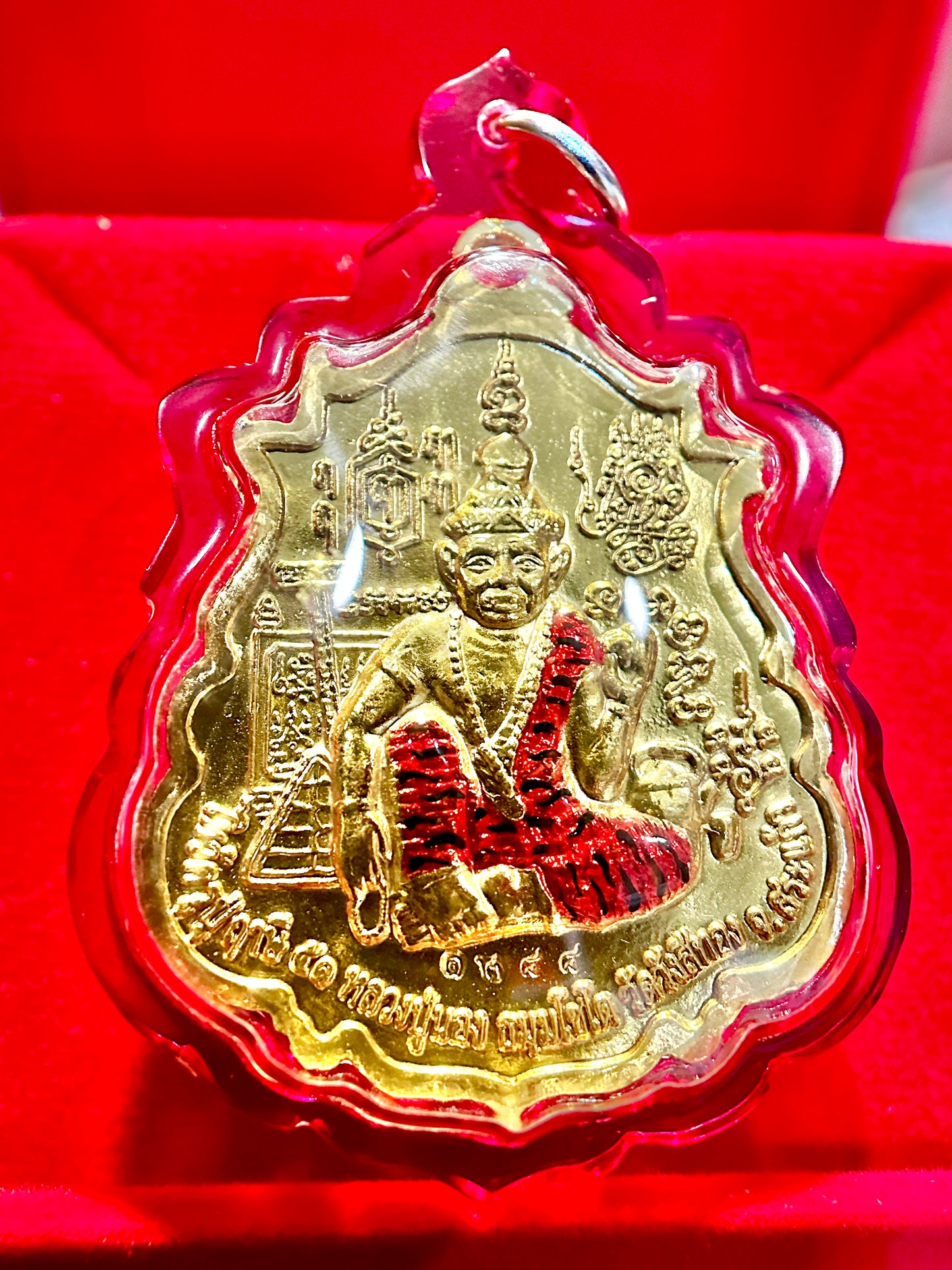 Vishnu & Garuda with Nagas (Red/Gold)