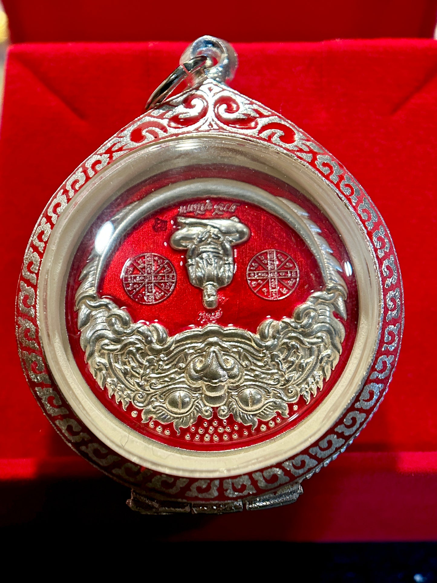 Silver Rahu & Fortune Amulet – Double-Sided Power and Protection