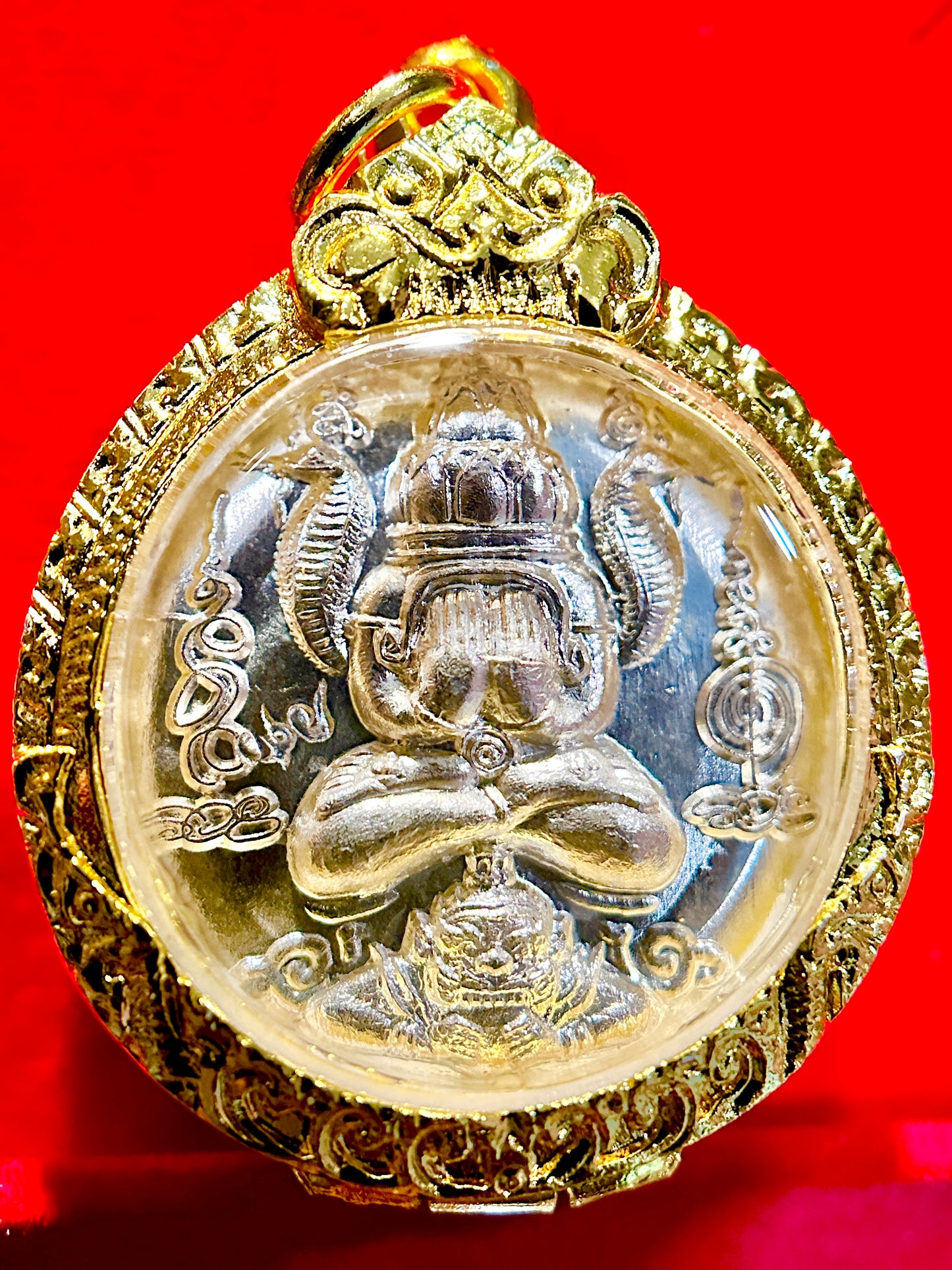Phra Pidta Silver Shield & Zodiac Guardians