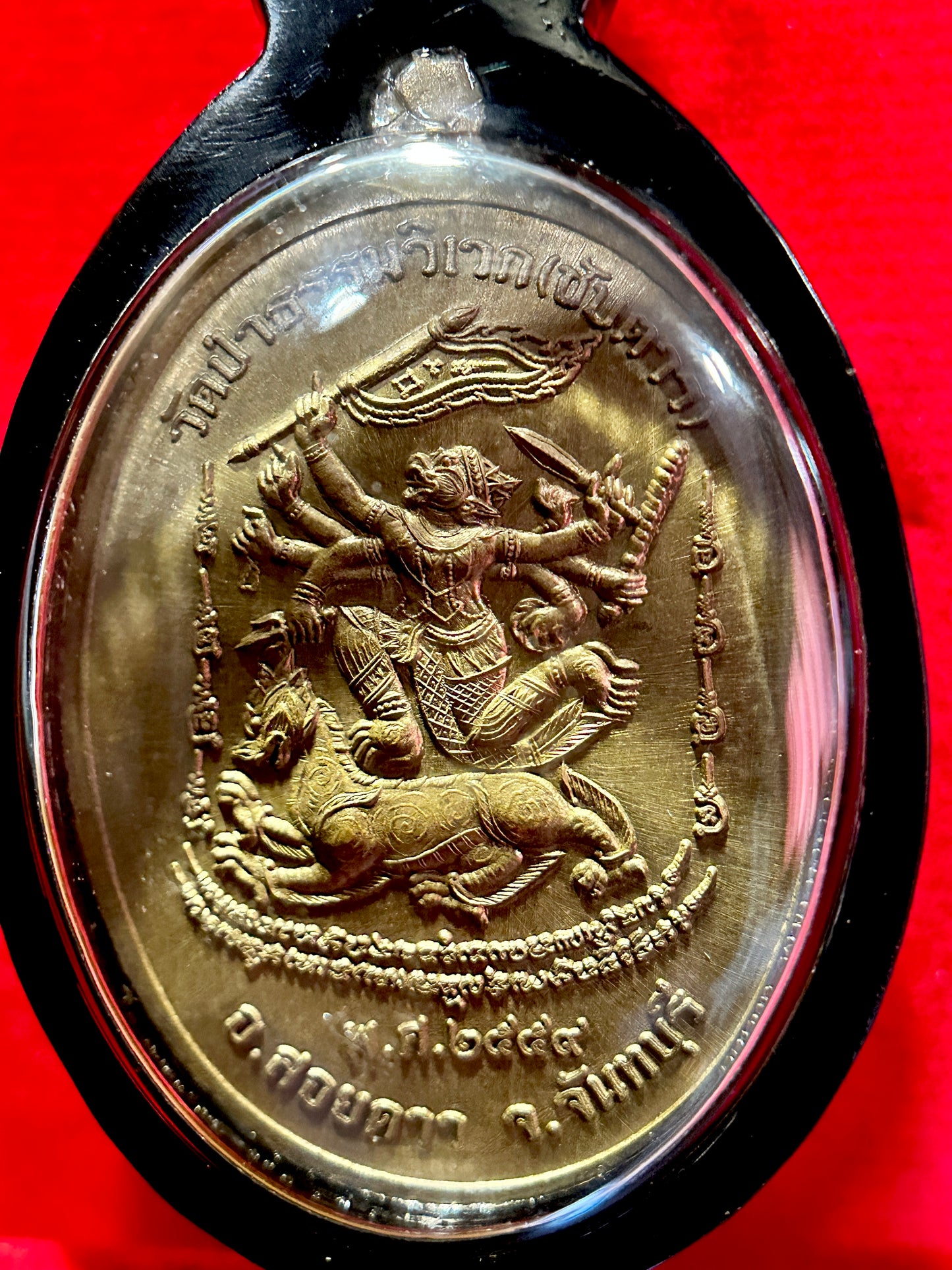 Luang Pu Singthong & Hanuman Riding Singha