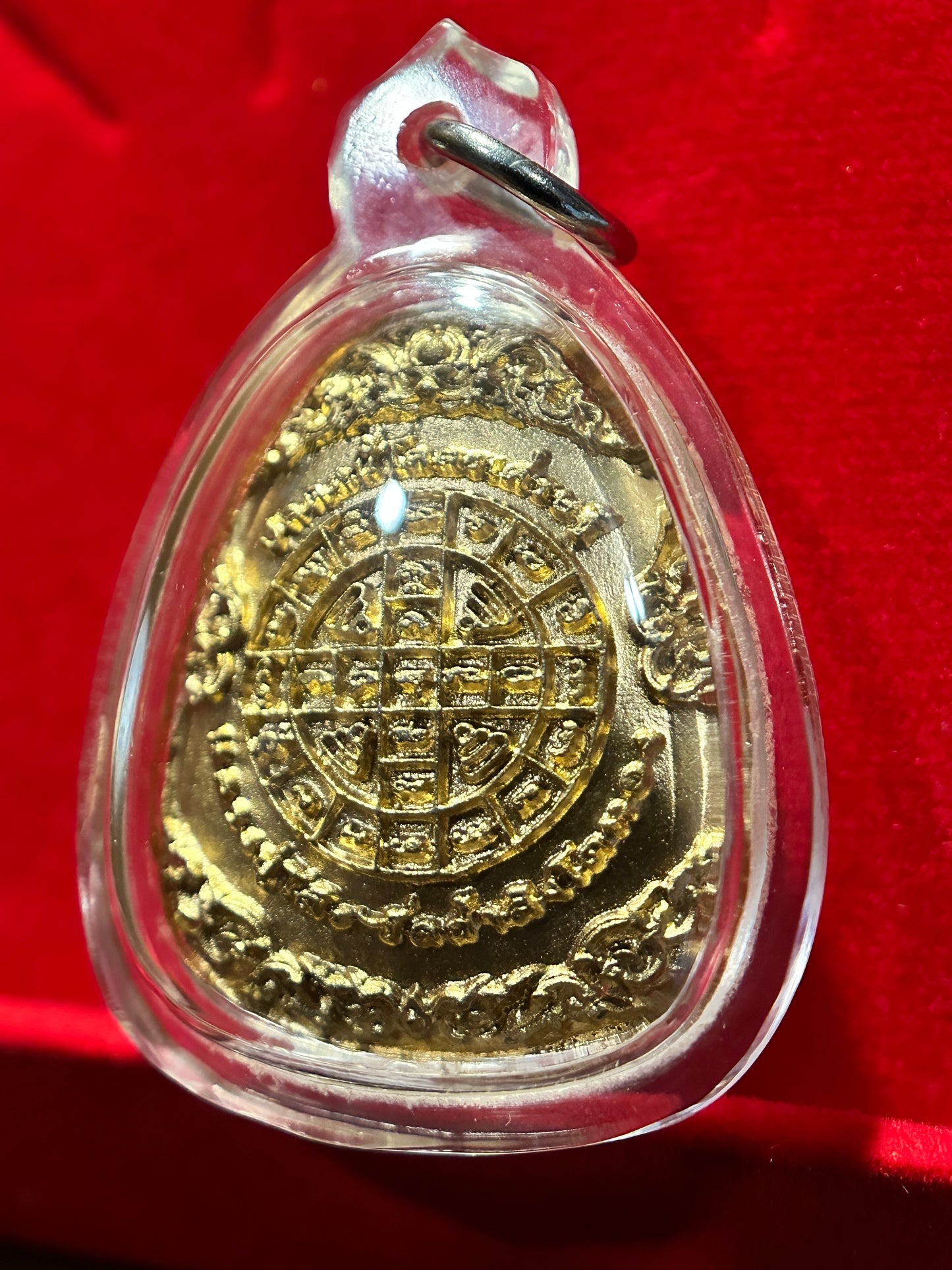 Phra Pidta Shadow Steel with Golden Yantra