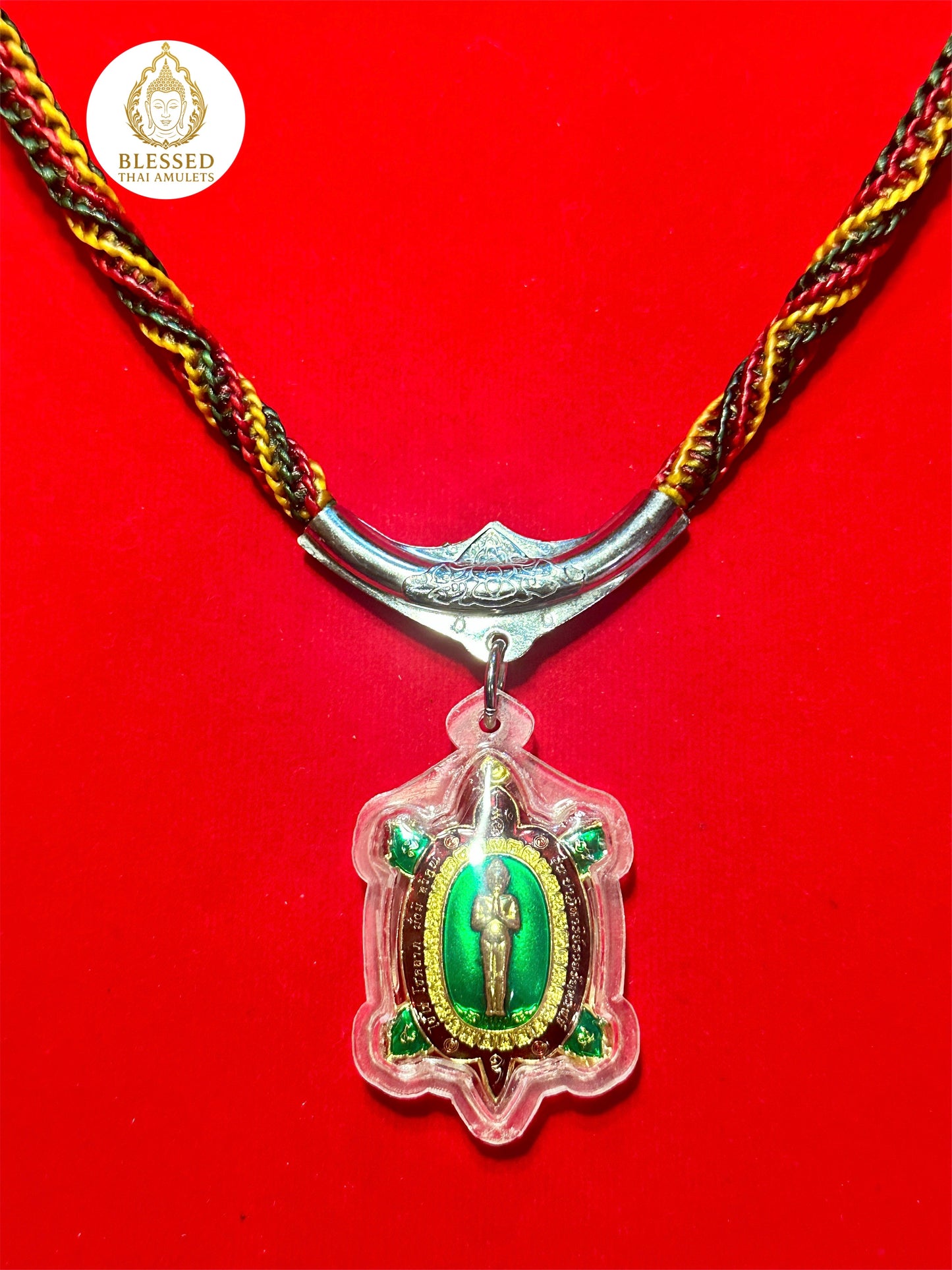 Standing Buddha & Wealth Bag Turtle (Tricolor)
