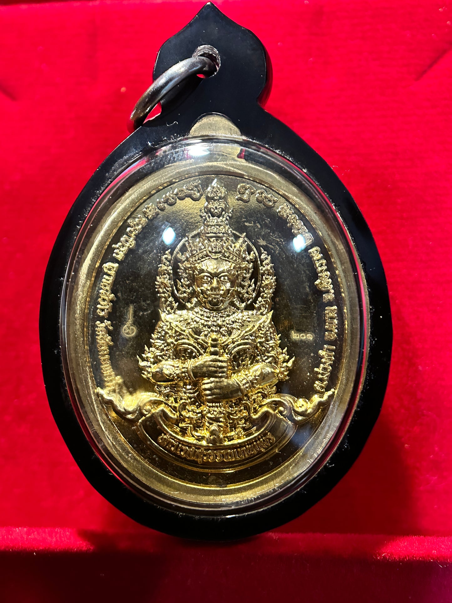 Golden Tao Wessuwan Guardian Amulet (Dual-Sided)